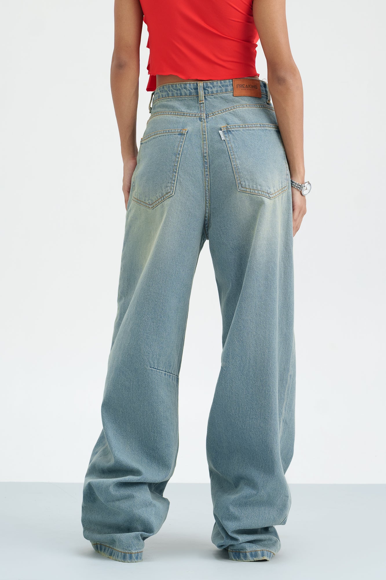 Skyfall Blue Balloon Baggy Jeans