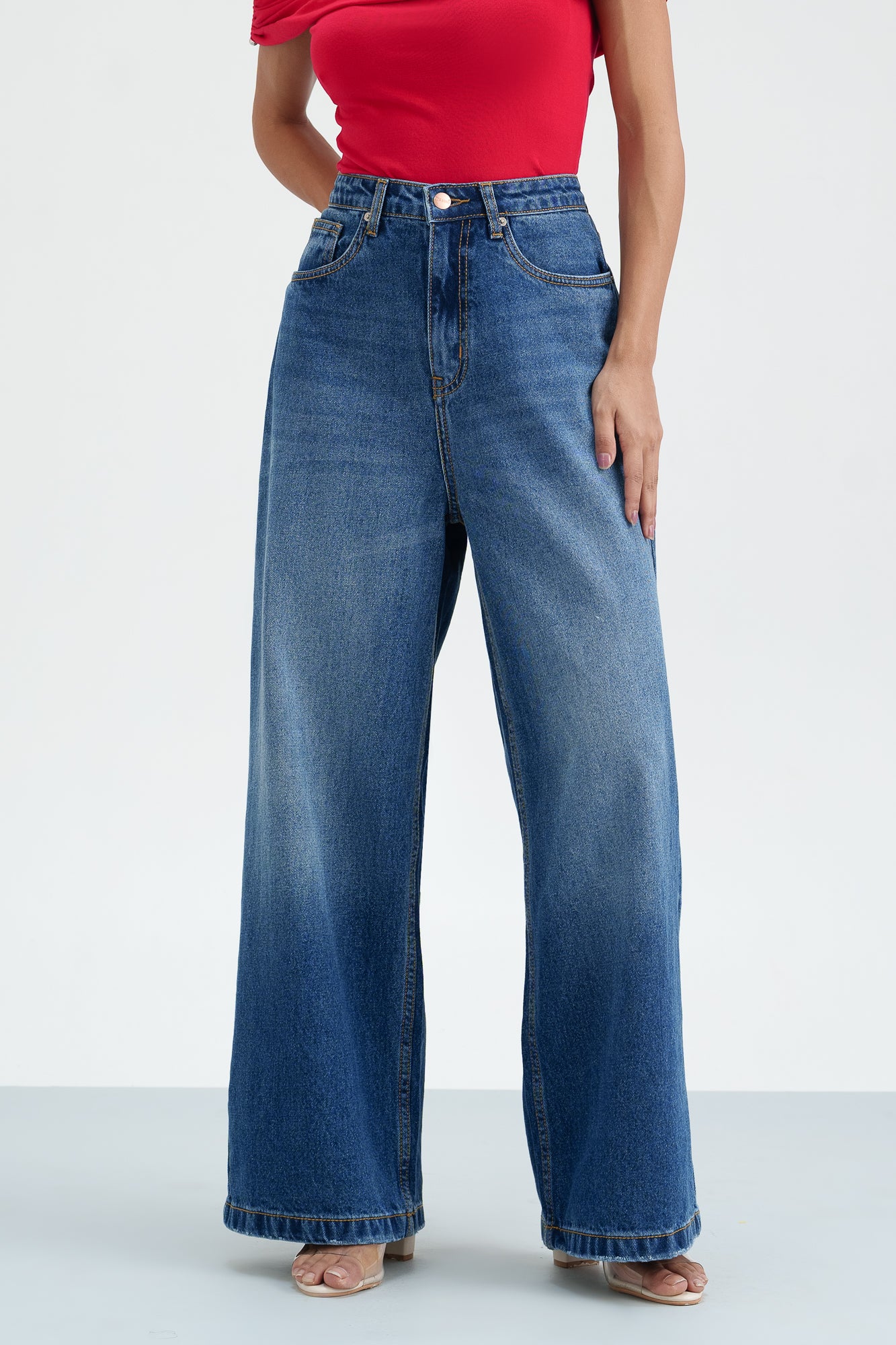 Topaz Twist Wide Cropped Jeans