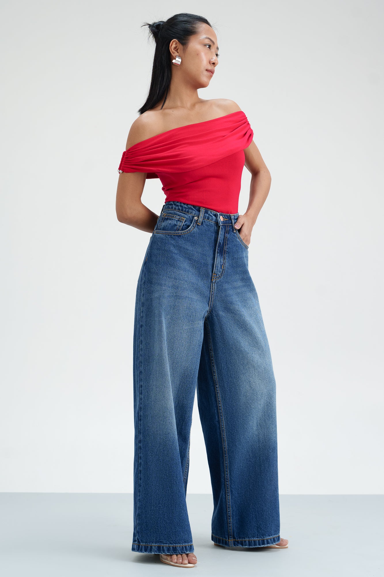 Topaz Twist Wide Cropped Jeans