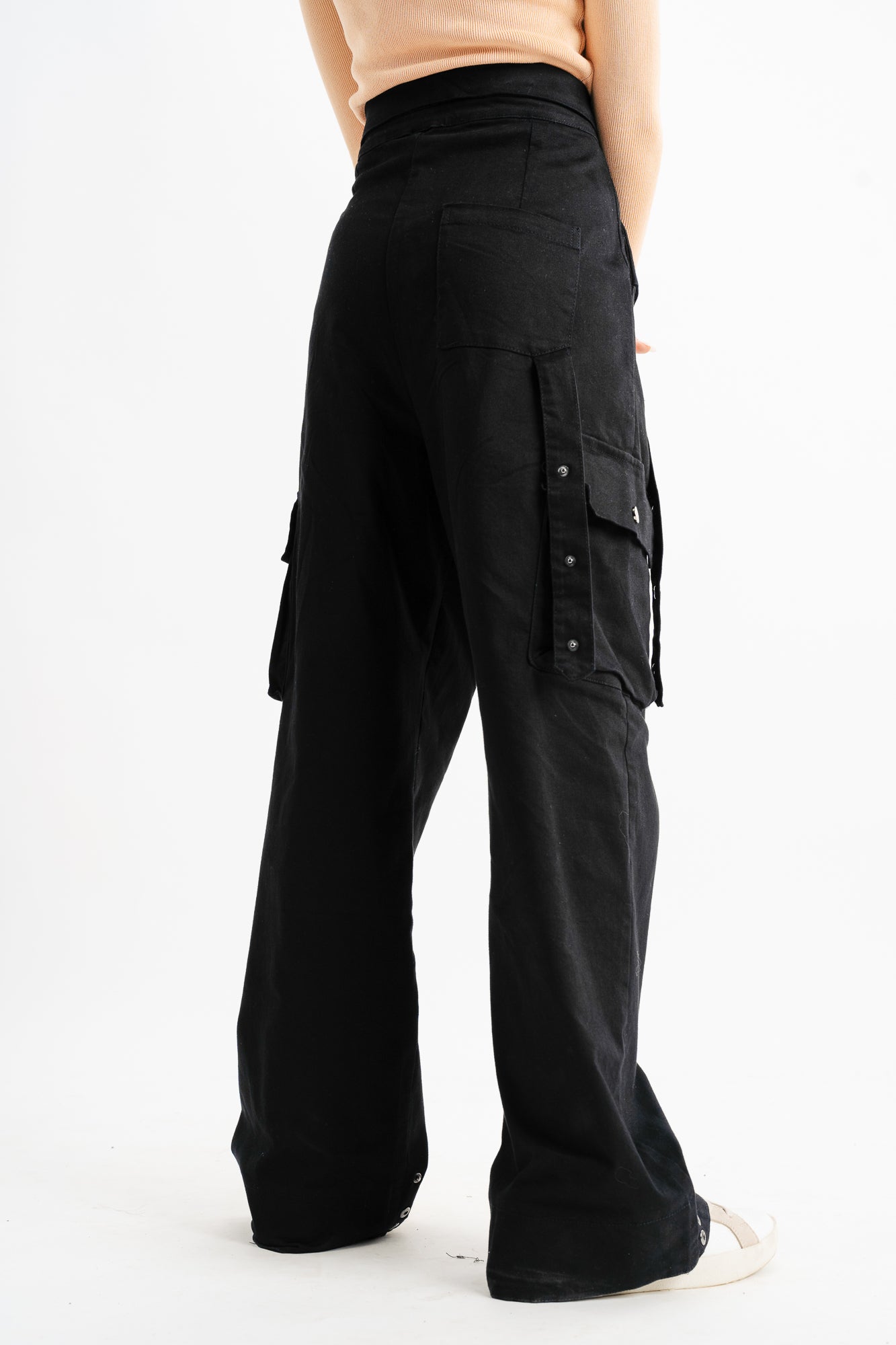 Black Layered Split Hem Pants – IC Collection