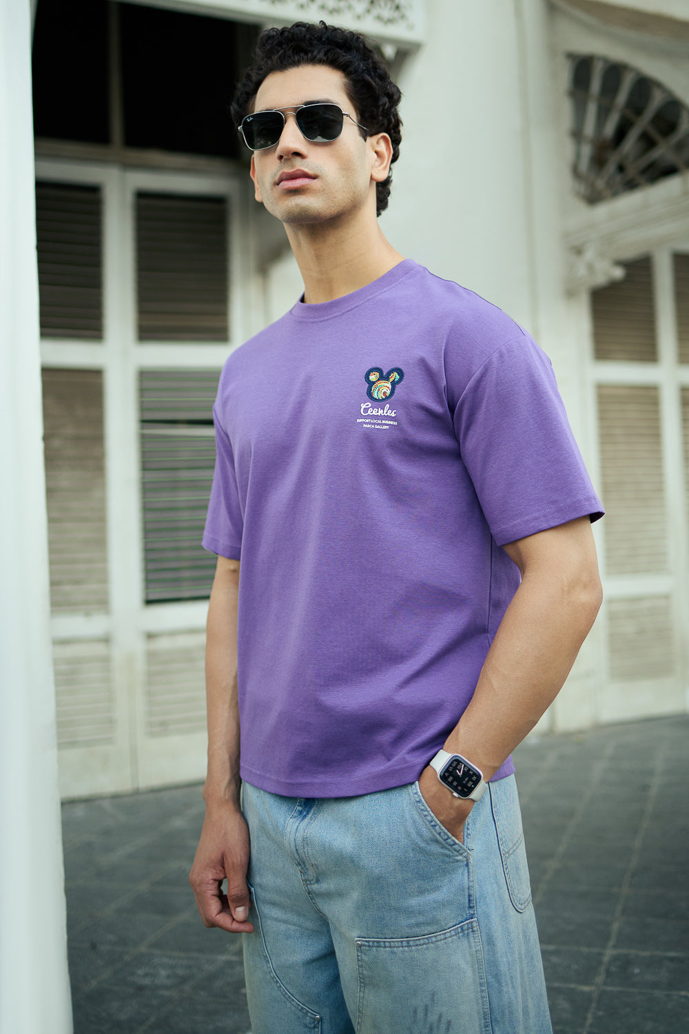 Men's Purple Graffiti T-shirt