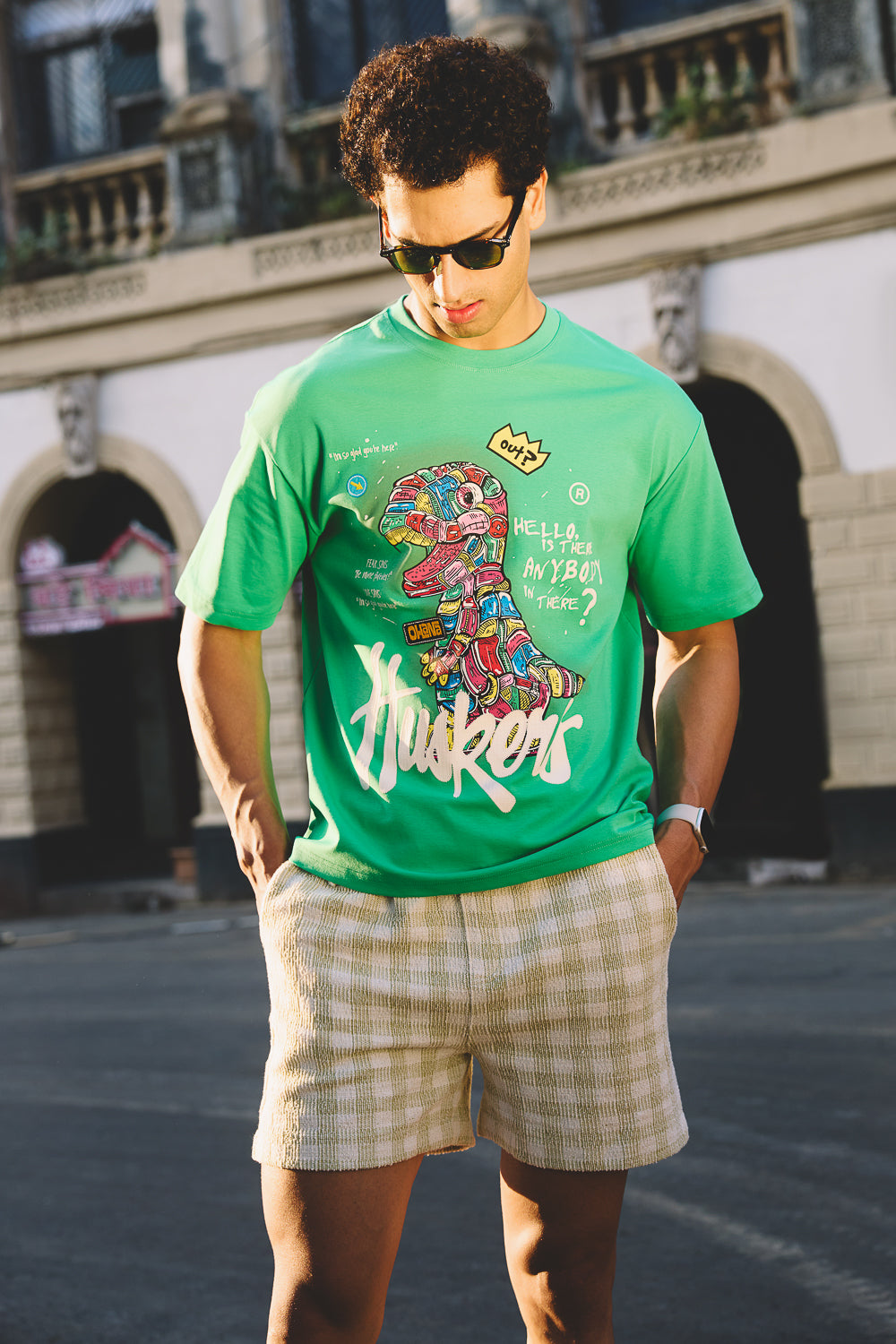 Men's Green Graffiti T-shirt