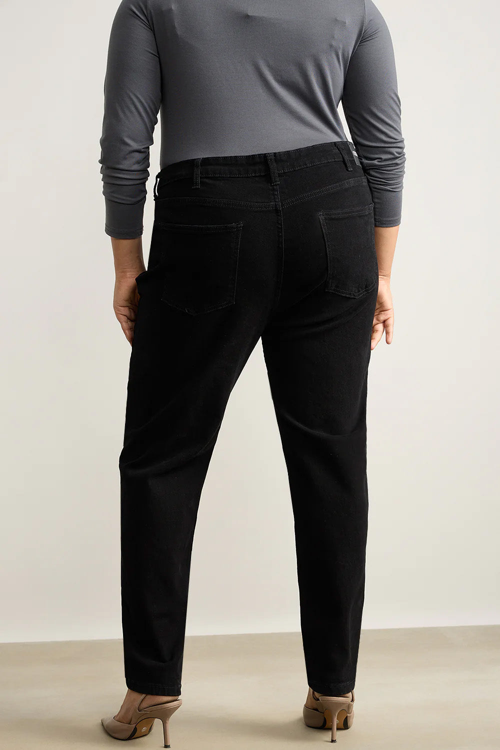 Curve Matte Black Skinny Jeans