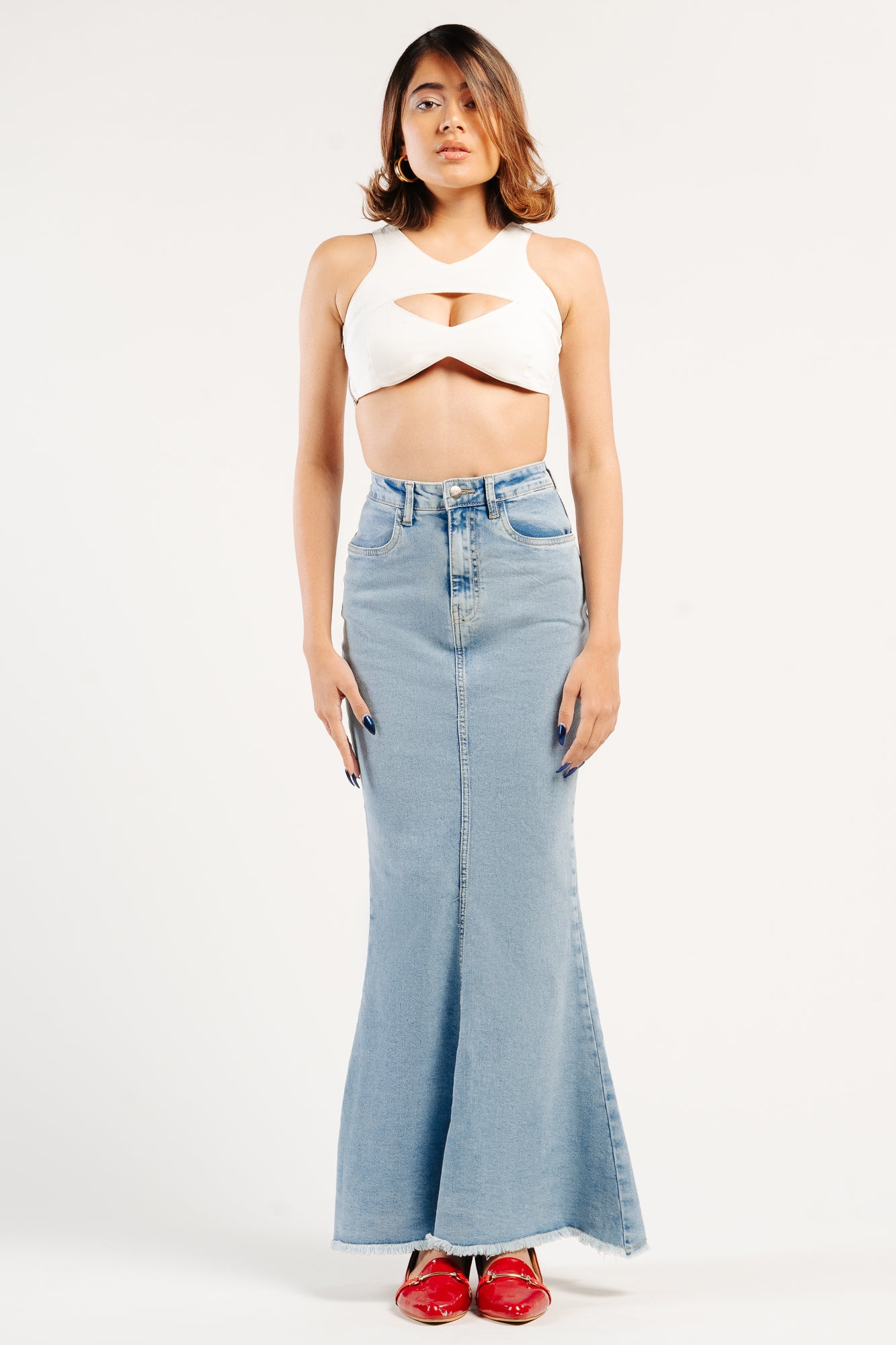 Denim Mermaid Indie Skirt