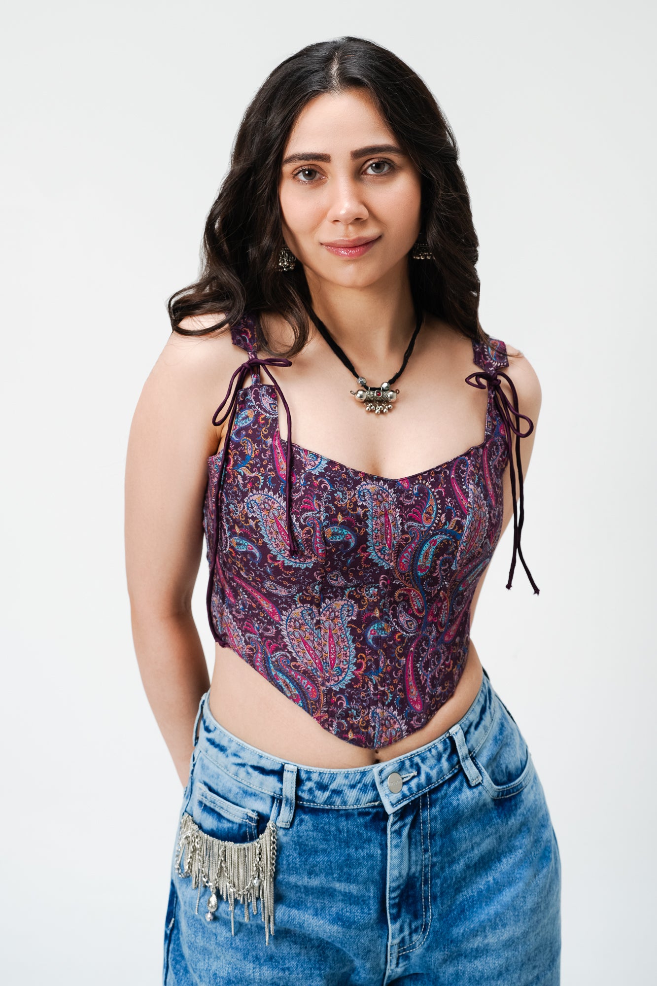 Paisley Corset Top