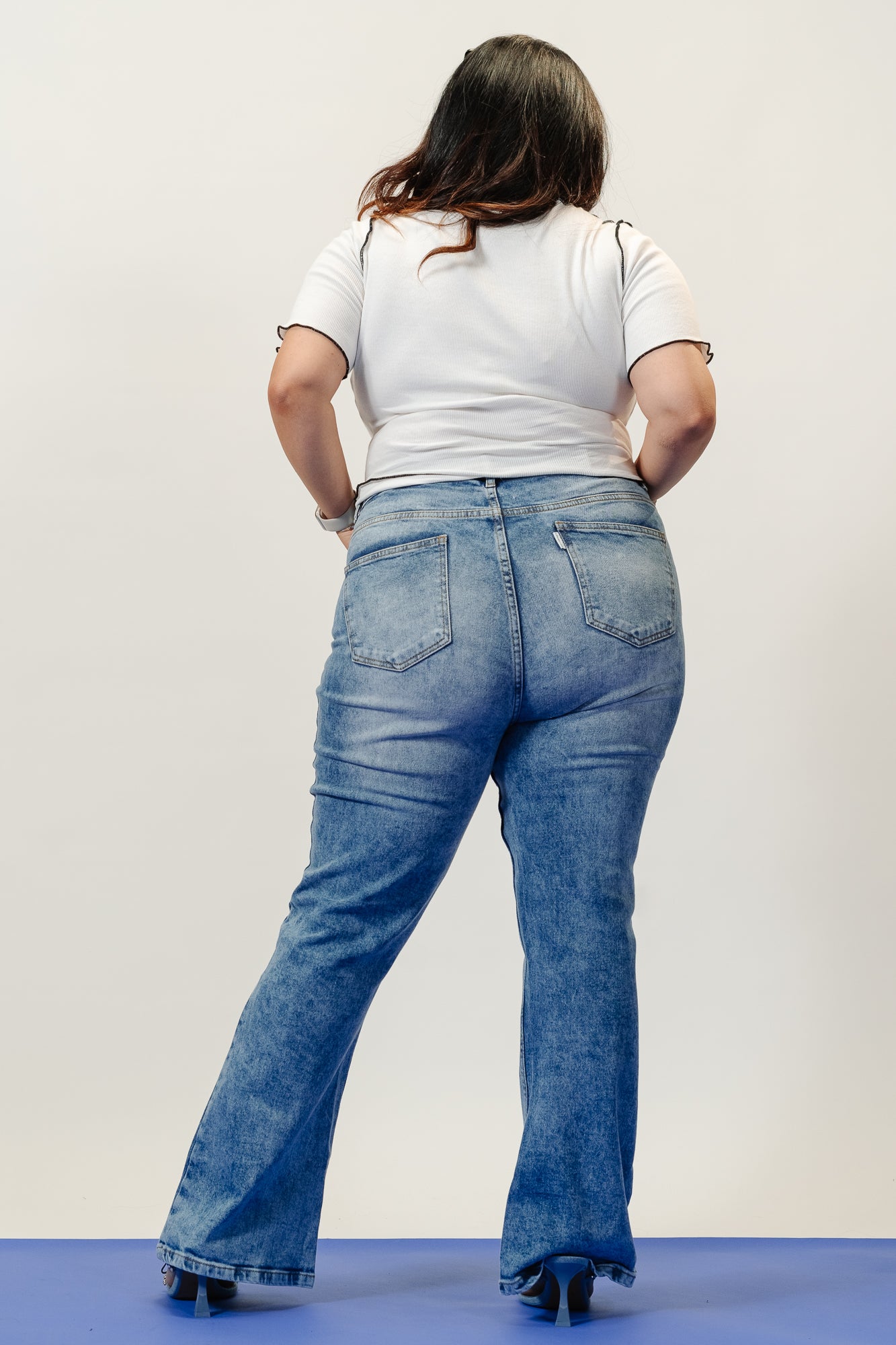 Plus size distressed bootcut jeans cheap