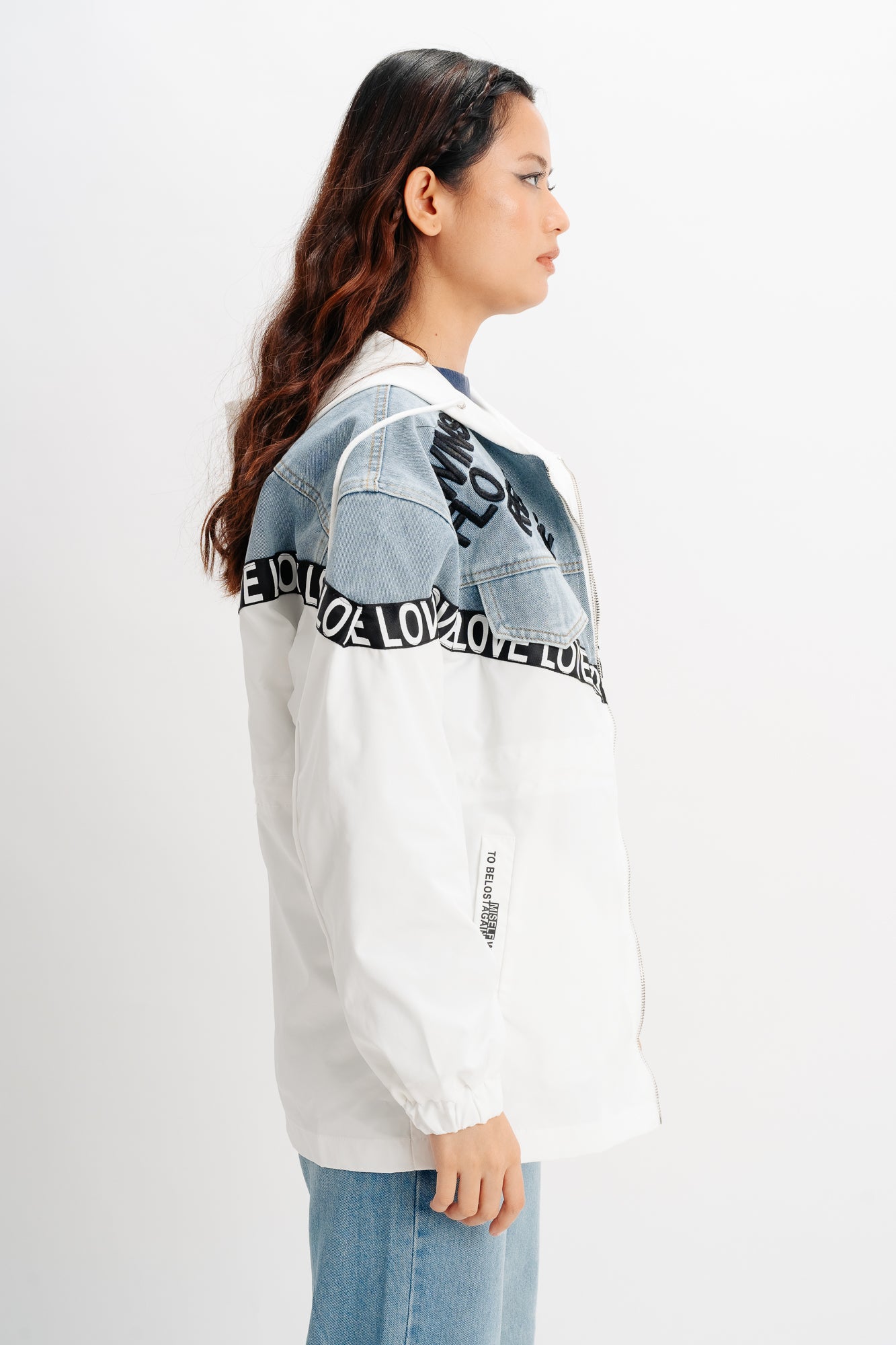 Rue+ | Jackets & Coats | Rue Womens Two Tone Denim Jean Jacket Blue White  Distressed Pockets Plus 2x | Poshmark