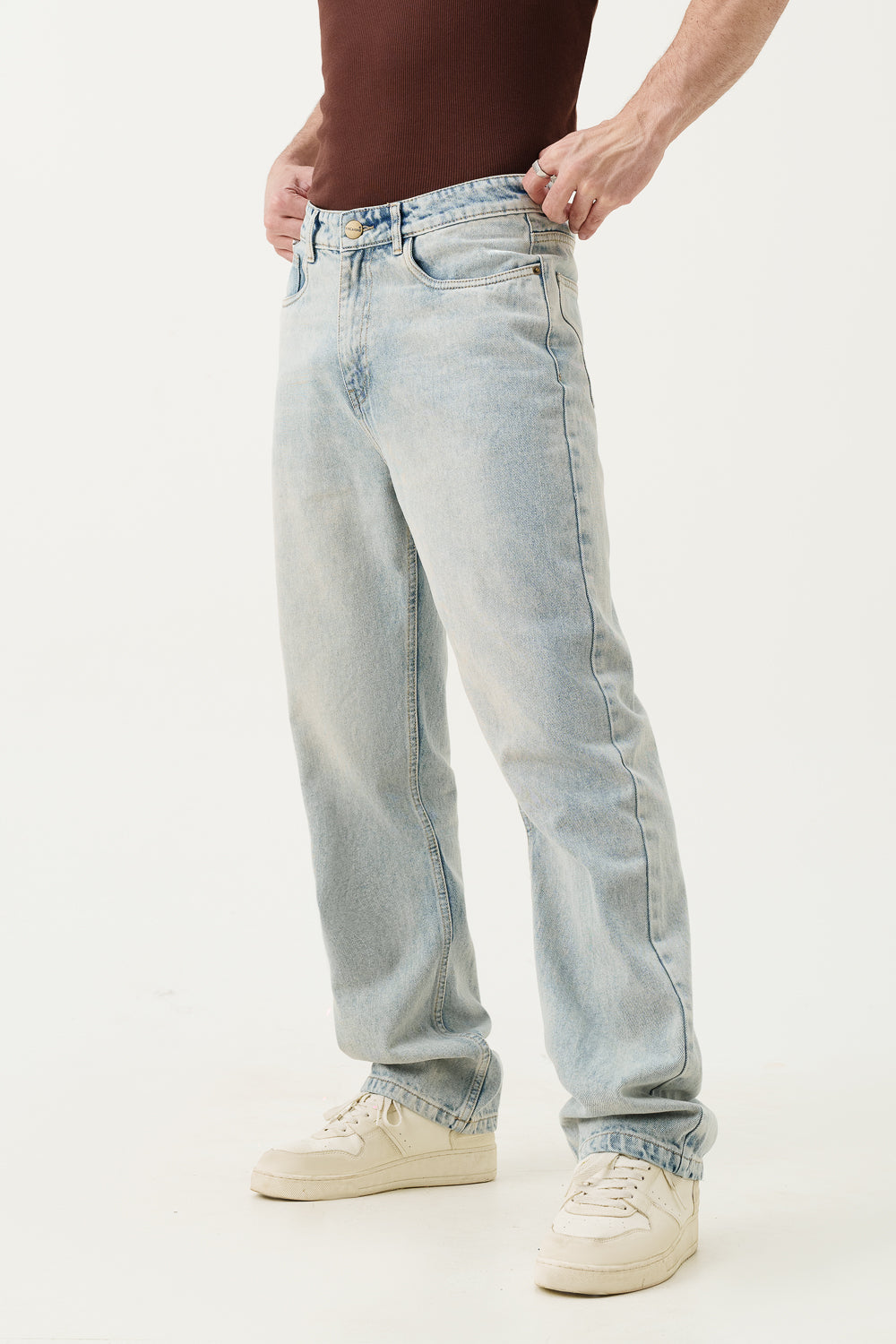 Mistique Fade Men's Baggy Straight Jeans