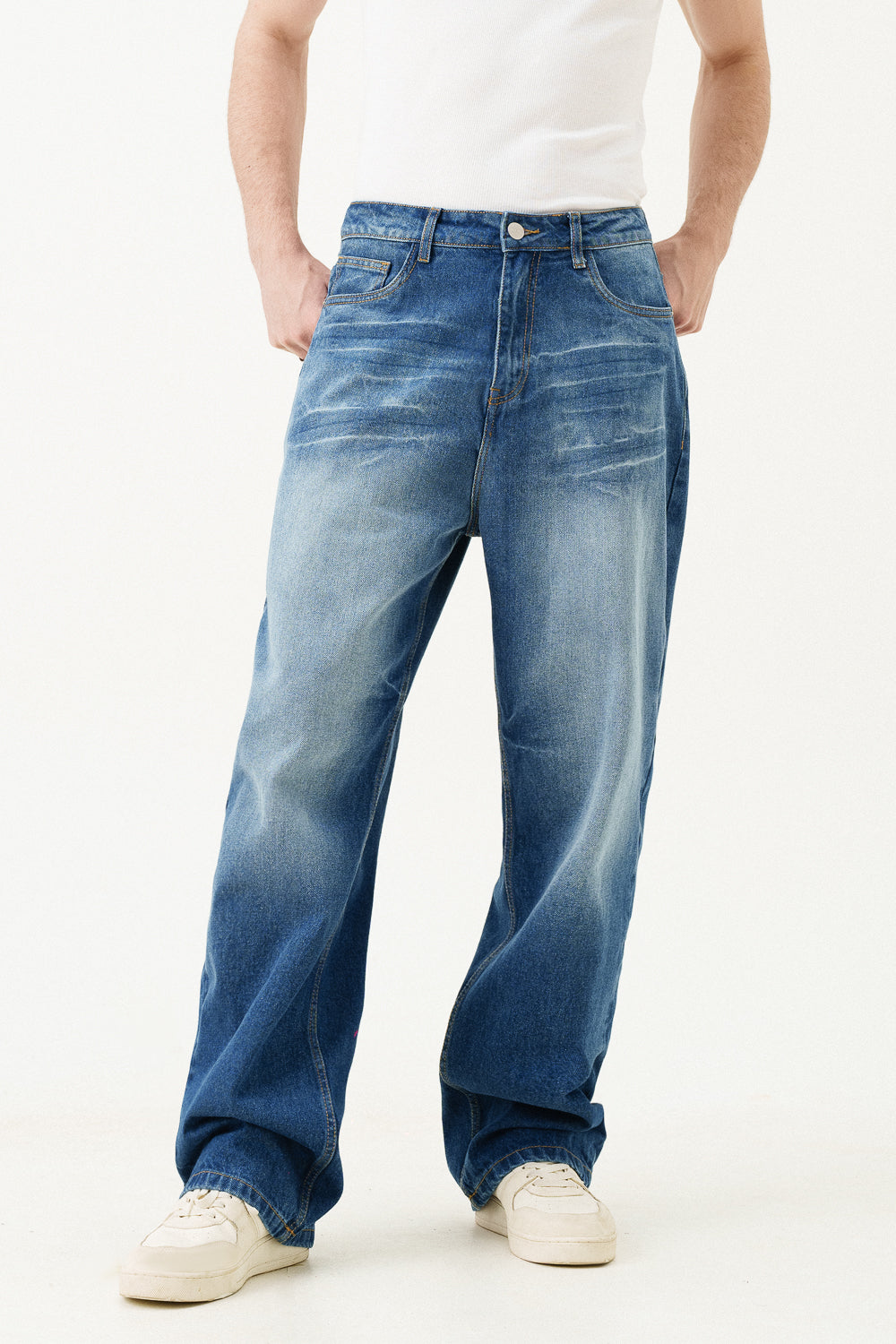 Electric Cobalt Men's Baggy Jeans