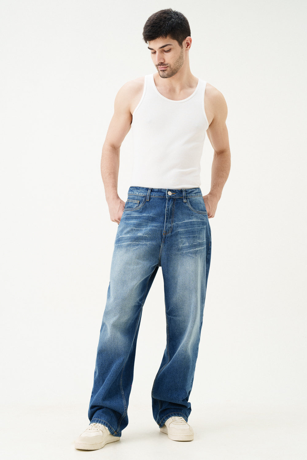 Electric Cobalt Men's Baggy Jeans