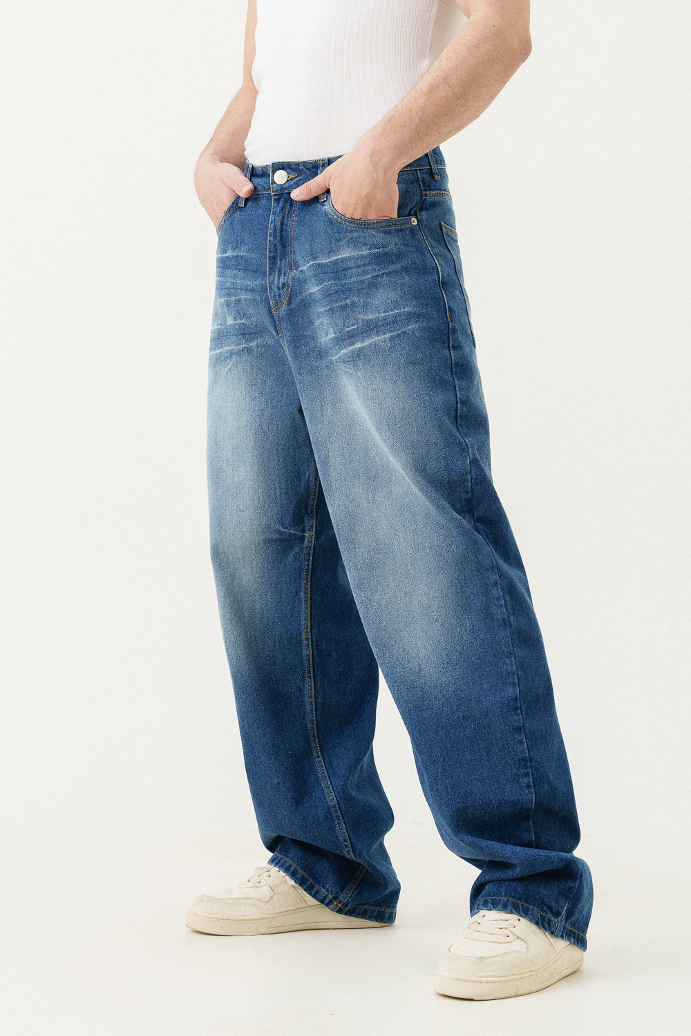 Electric Cobalt Men's Baggy Jeans