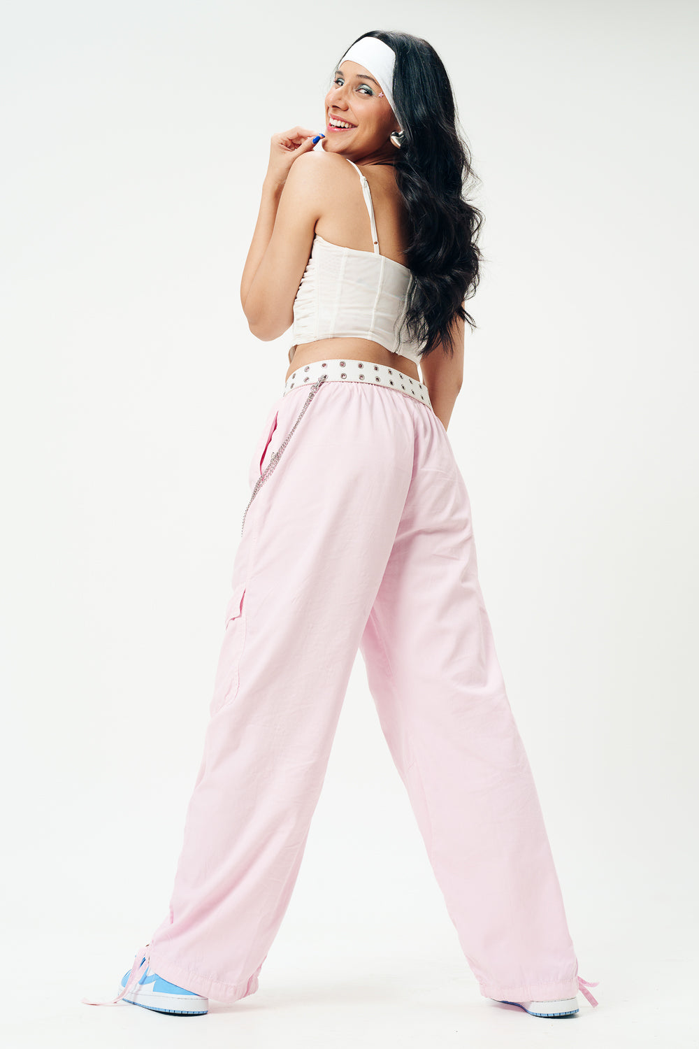 Baby Pink Cargo Joggers