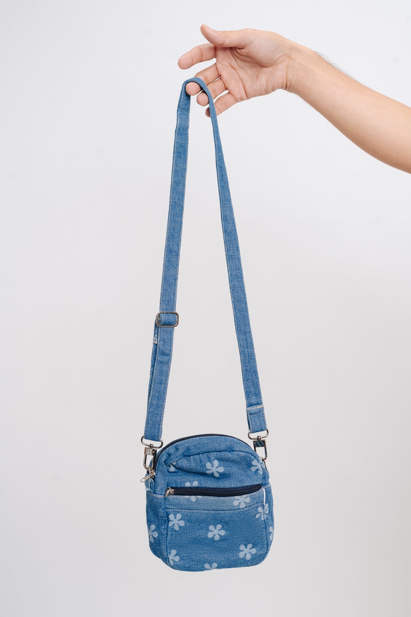 Flower Lazer Denim Bag