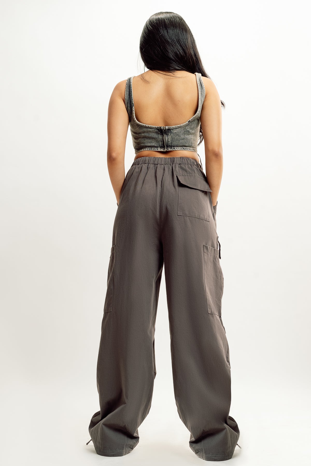 Grey Drawstring Cargo Pant Grey Drawstring Cargo Pant