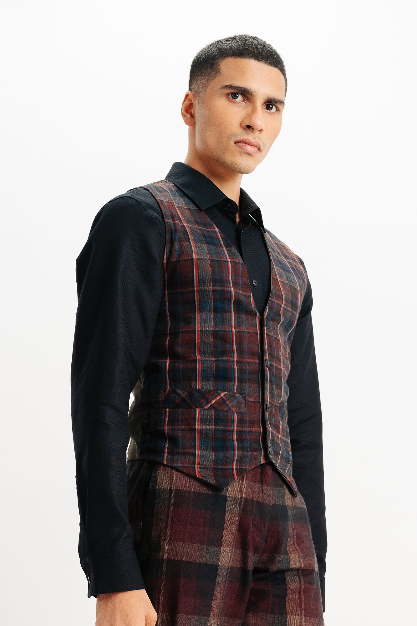 Plaid Men's Vest