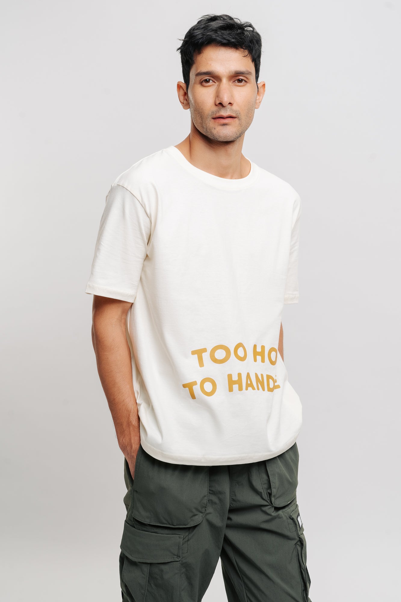HOT TO HANDLE MEN'S OFFWHITE TEES