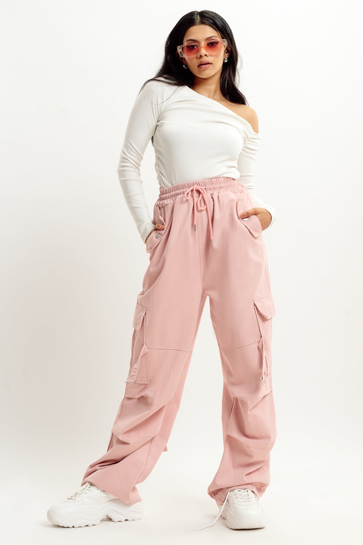 PINK STREET STYLE CARGO PANT