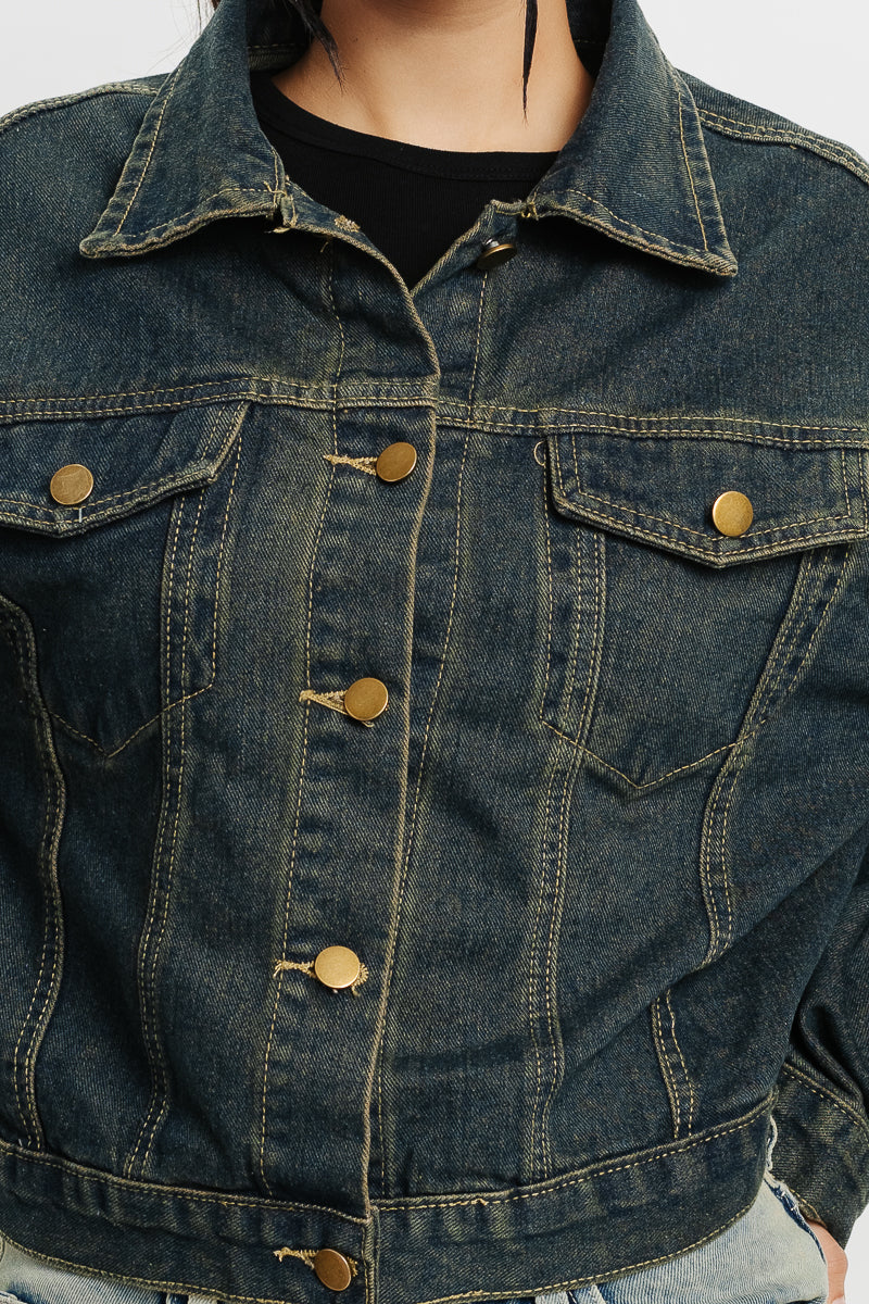 Crop Blue Denim Jacket – Bluer