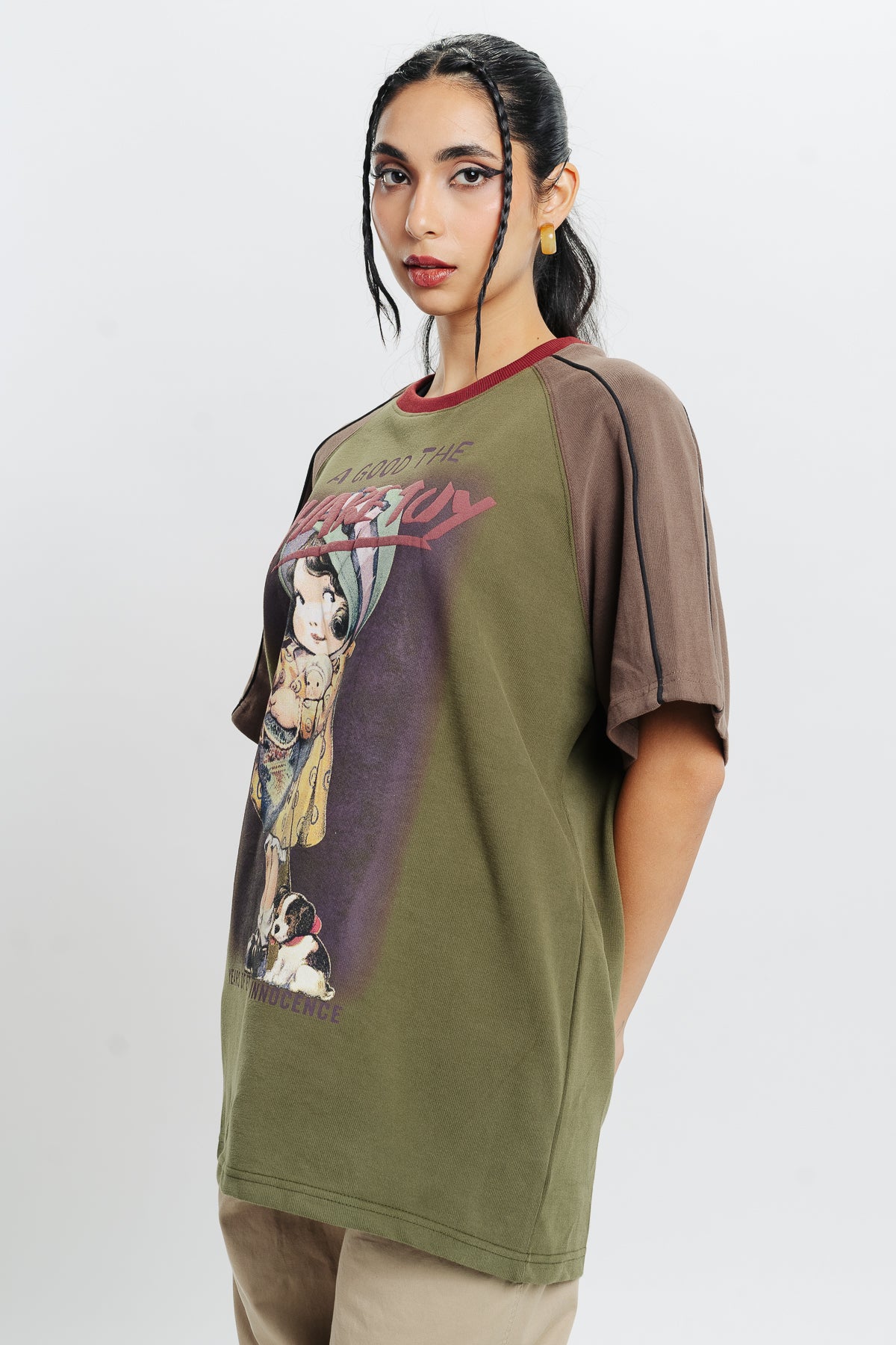 Olive Green Graphic T-Shirt