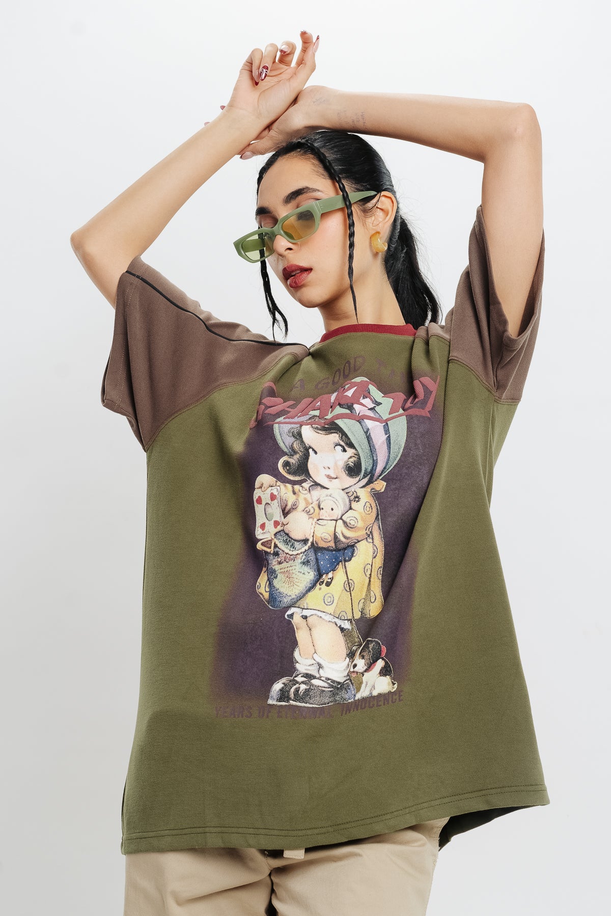 Olive Green Graphic T-Shirt