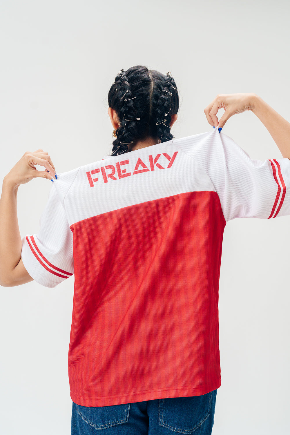 Red V-neck Freaky Jersey