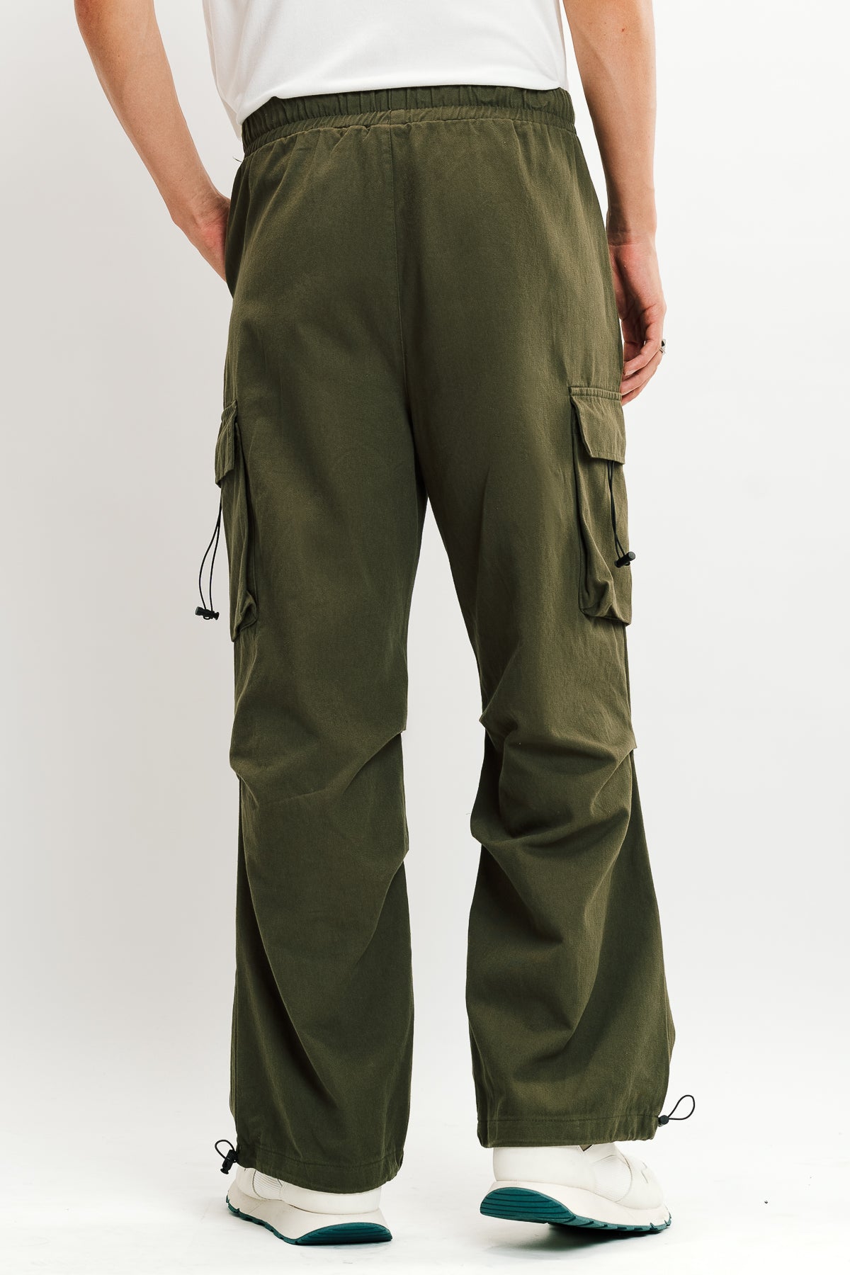 Jeans & Pants | Man Olive Green Color Cargo Pant 6 Pocket | Freeup