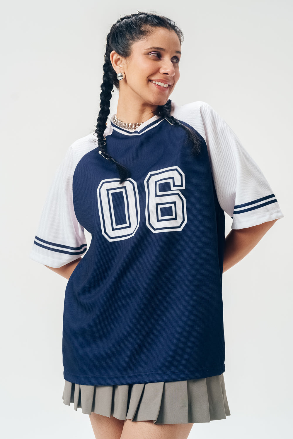 Navy Blue V-neck Freaky Jersey