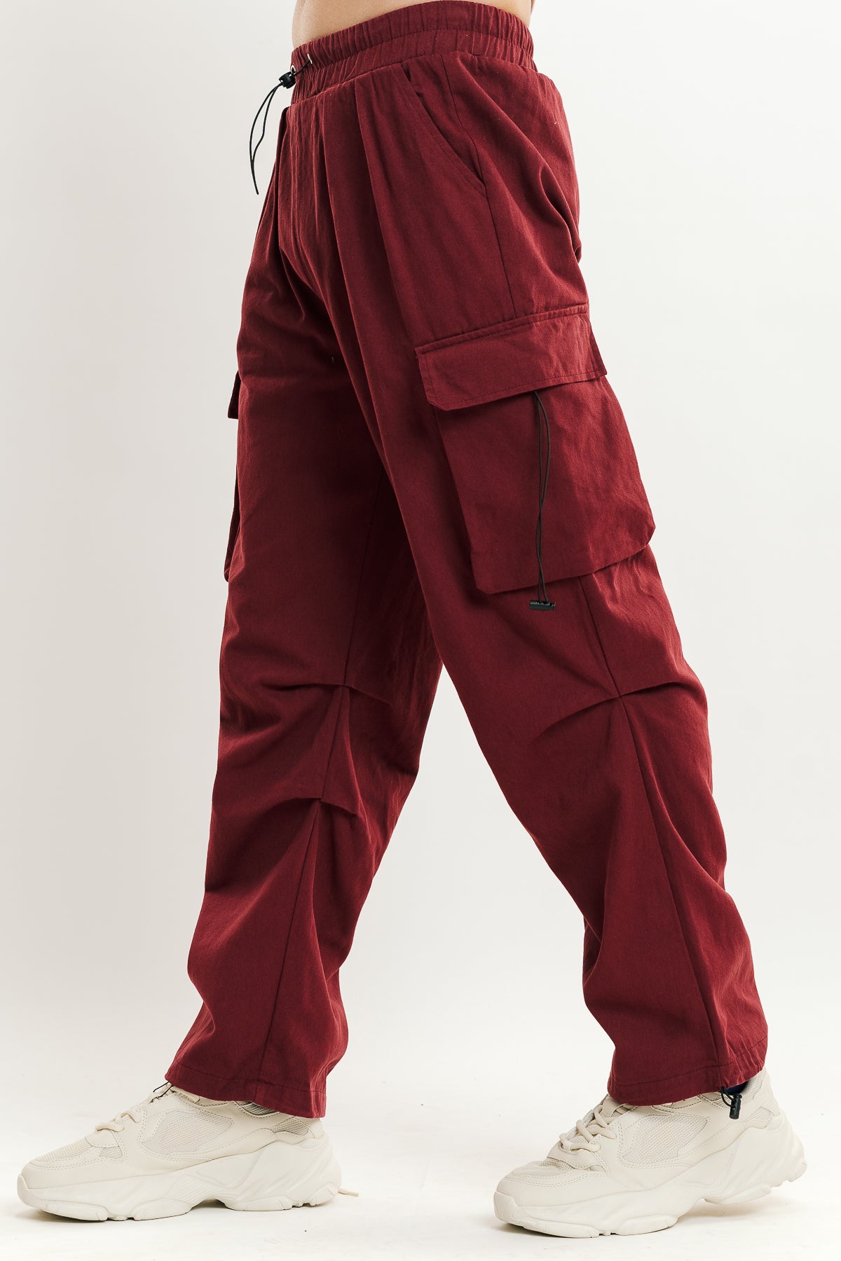 MEN'S RED STREET STYLE CARGO PANT