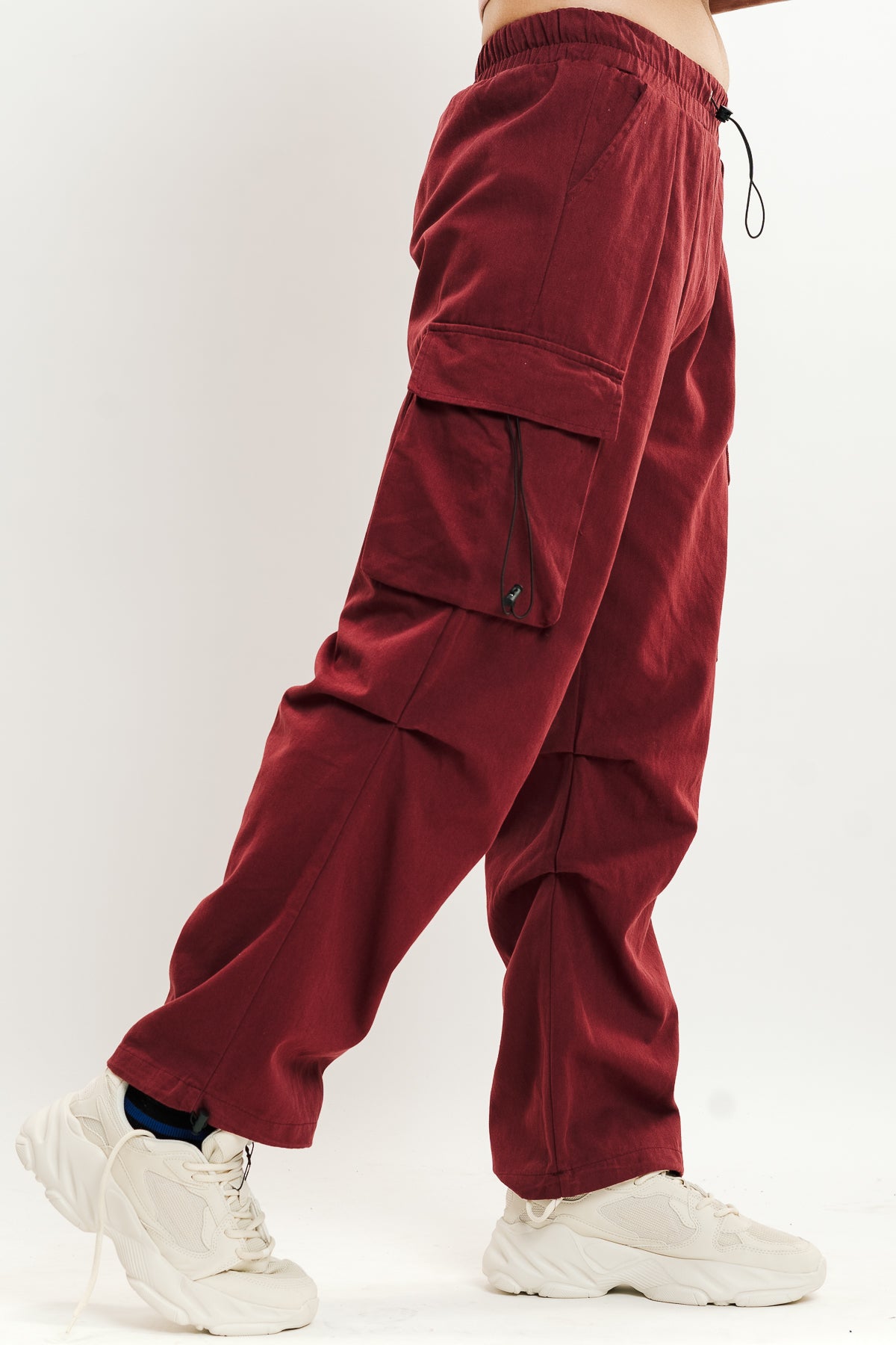 MEN'S RED STREET STYLE CARGO PANT