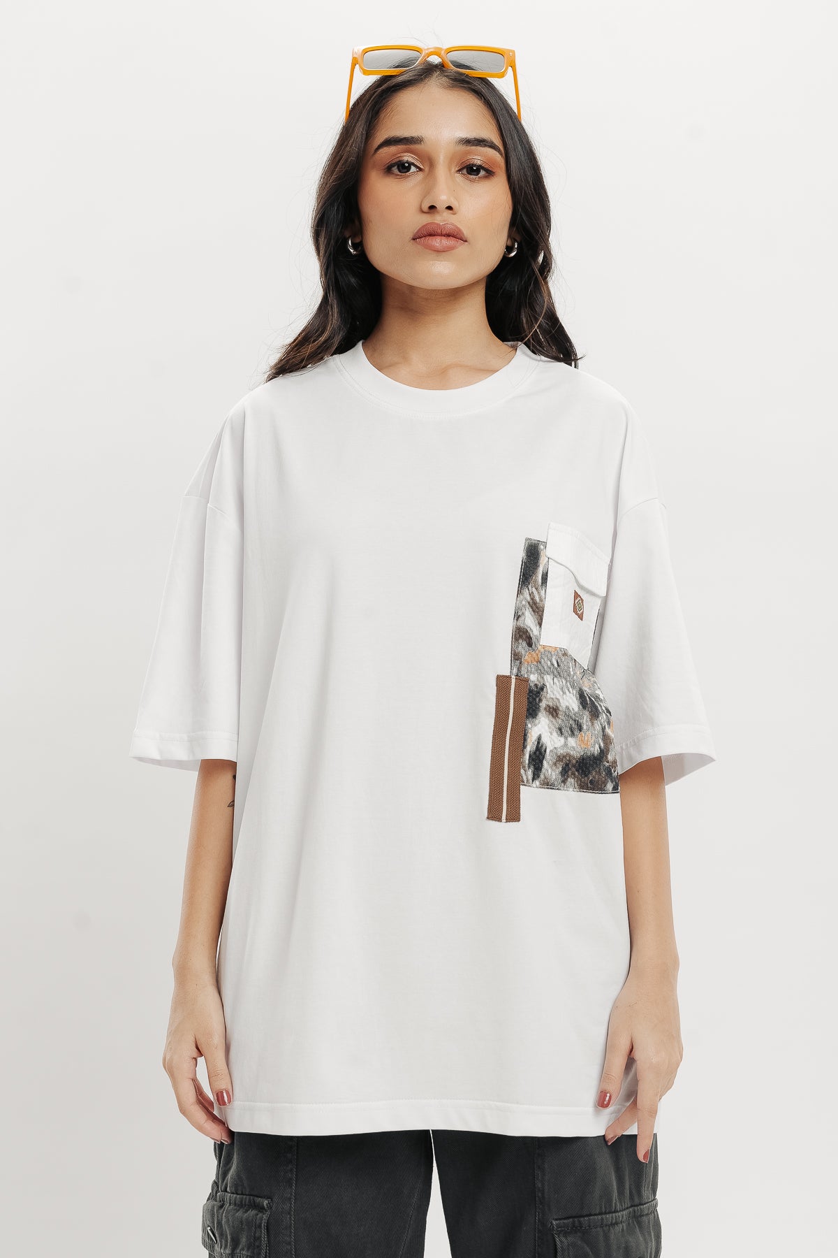 PATCHWORK WHITE T-SHIRT