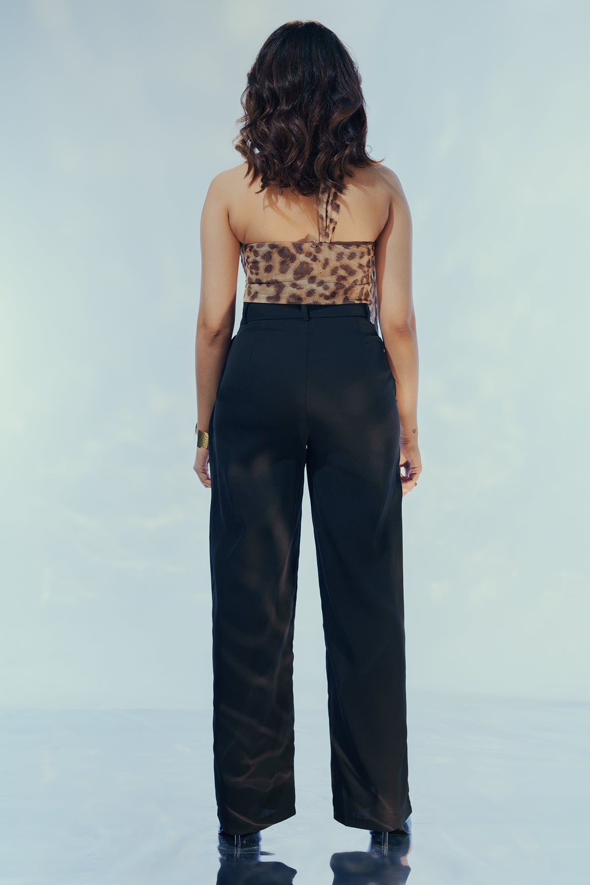 Jet Black Wrap Around Trousers