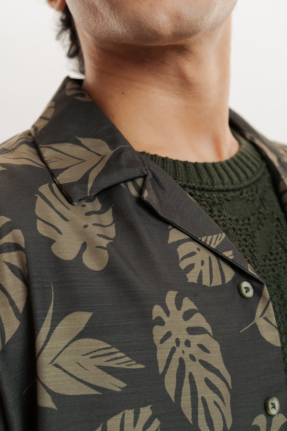 Leafy Serenity Men's Resort Shirt