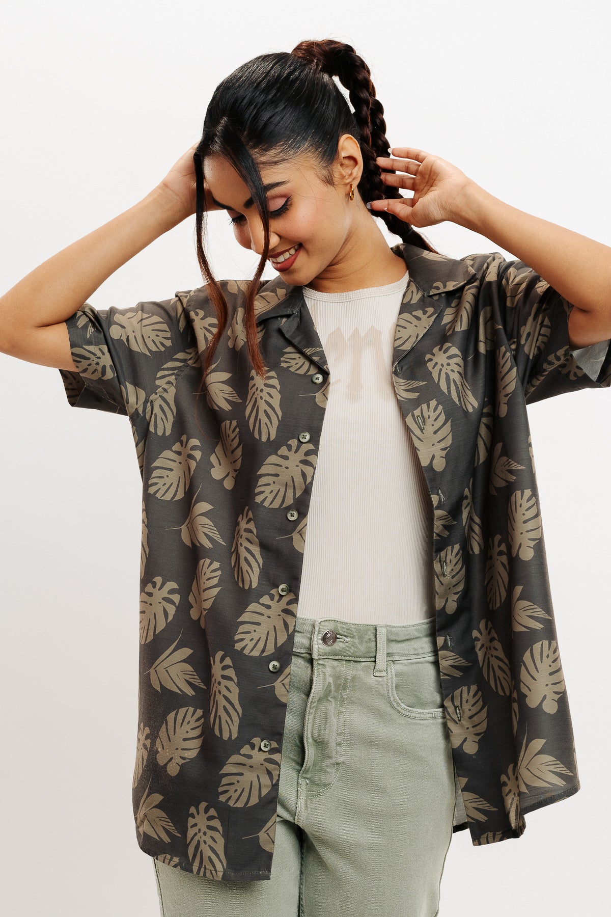 Leafy Serenity Women's Resort Shirt