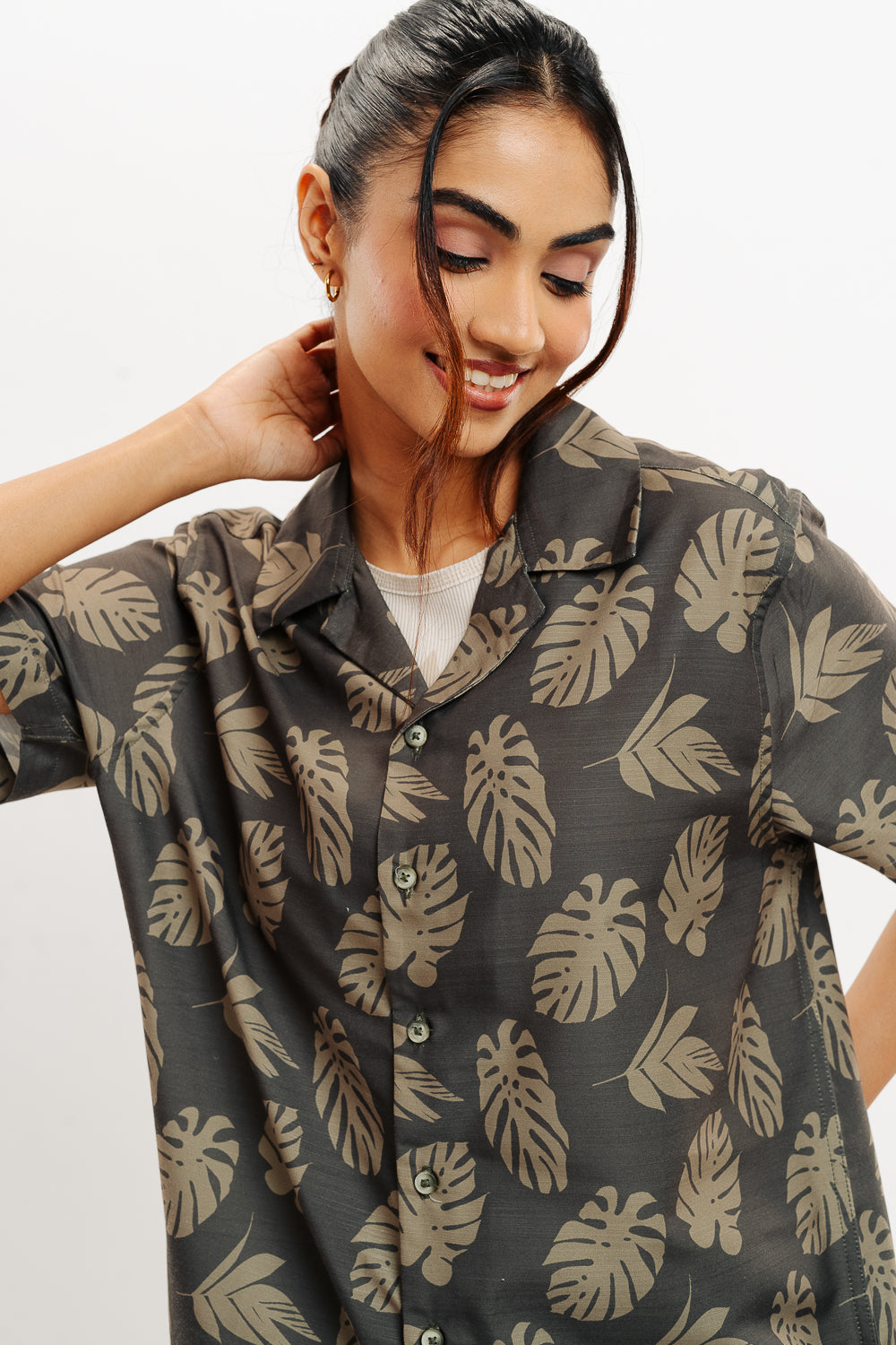 Leafy Serenity Women's Resort Shirt