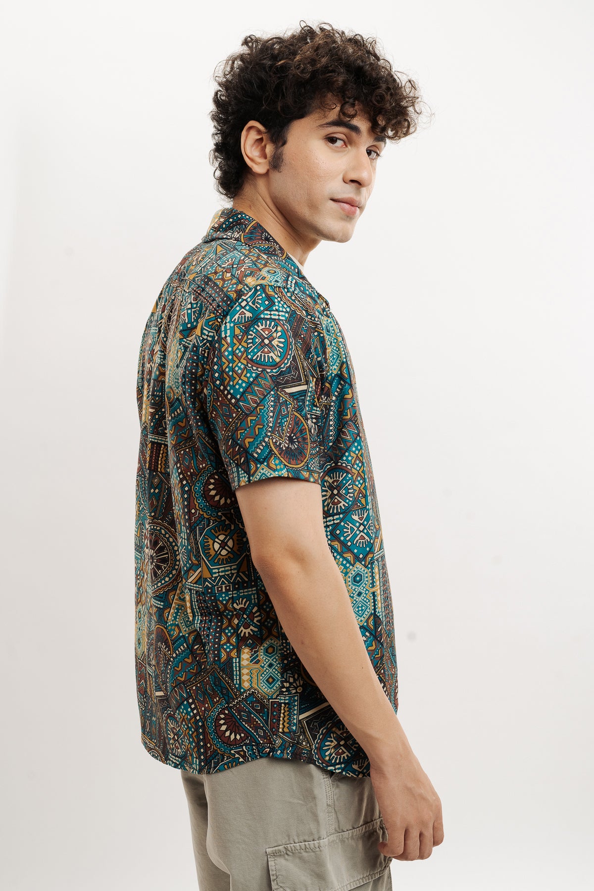 Ancient Print Men's Resort Shirt