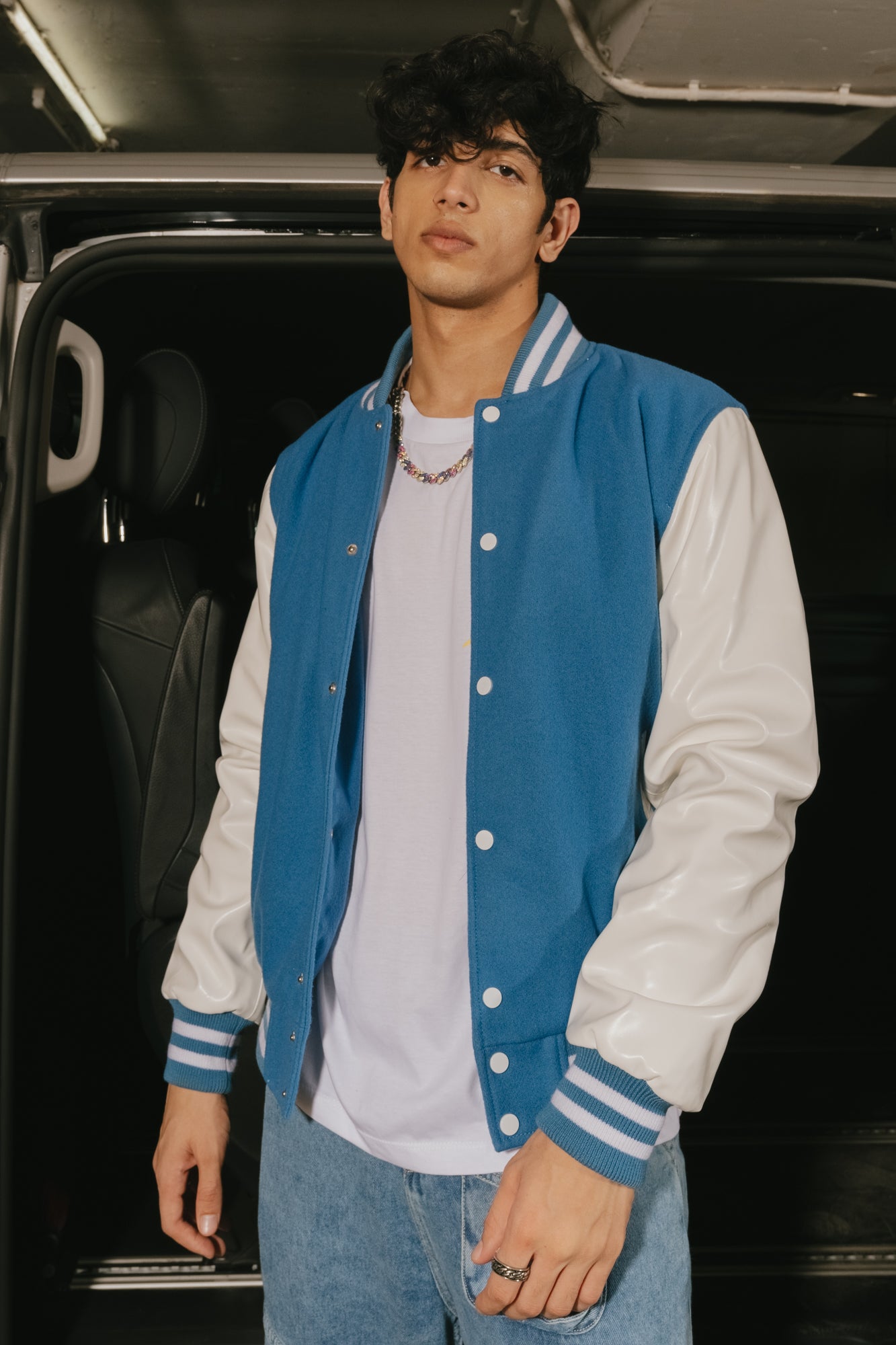 Blue varsity 2025 jacket mens