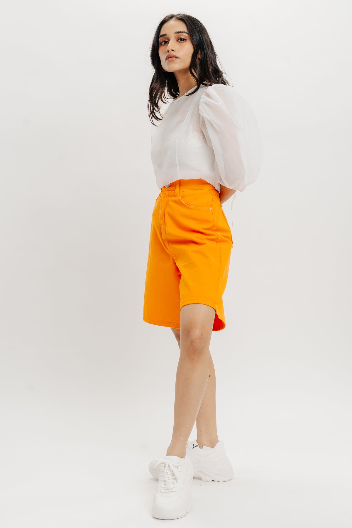 Tangerine Bermuda Shorts