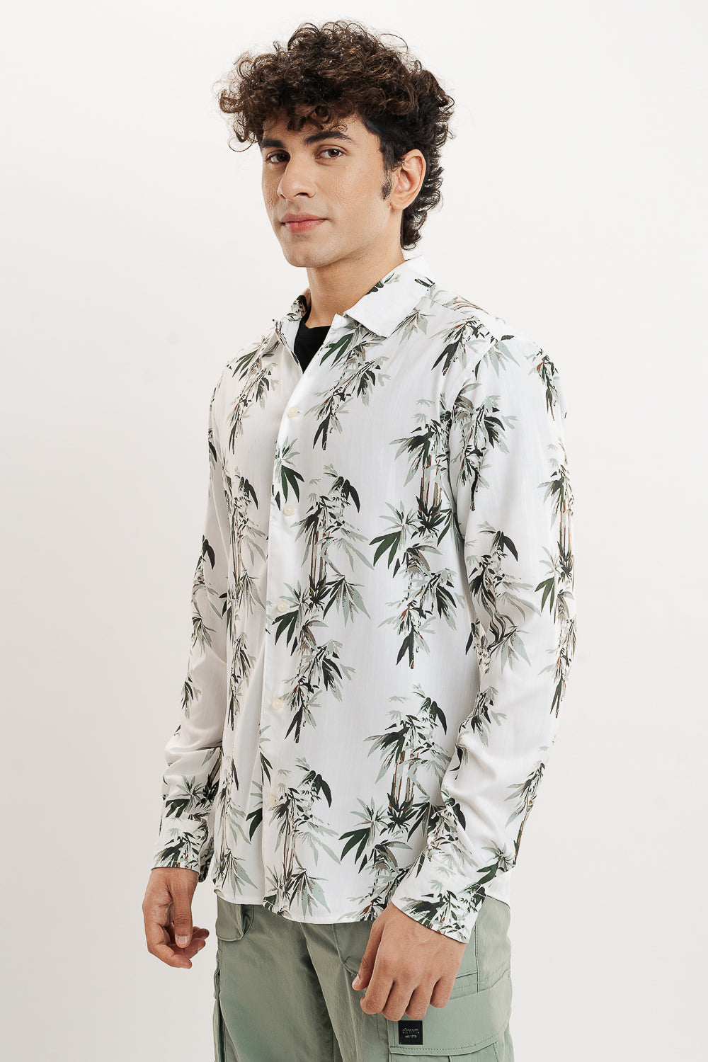 Bamboo Print Full Sleeves Men's Shirt