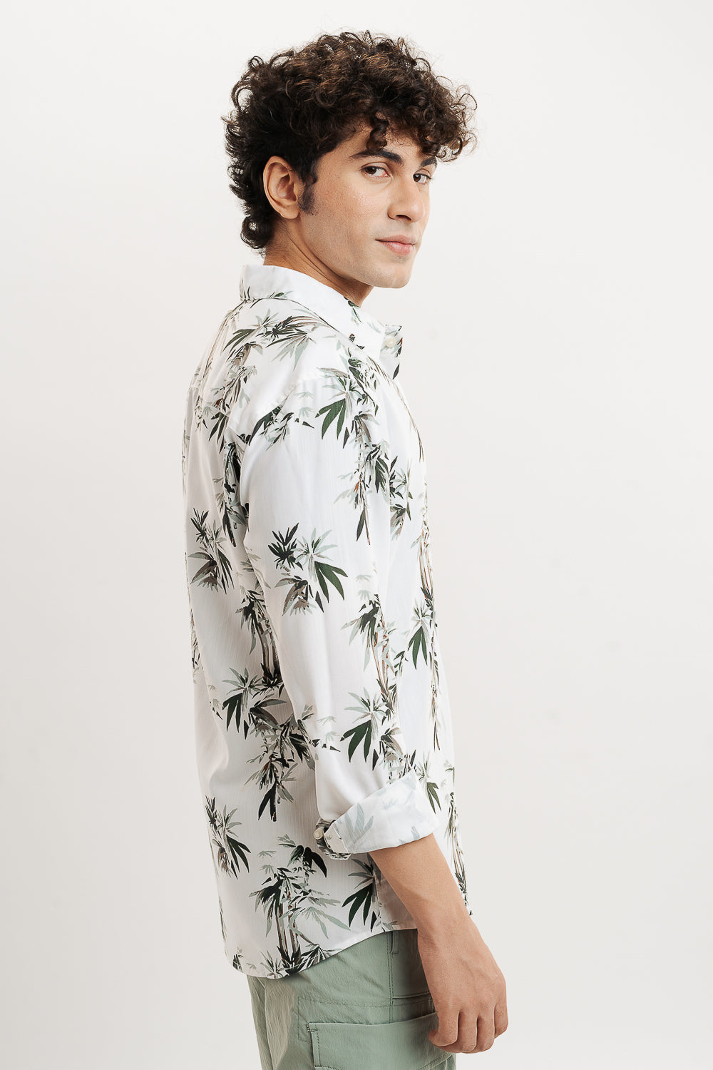 Bamboo Print Full Sleeves Men's Shirt