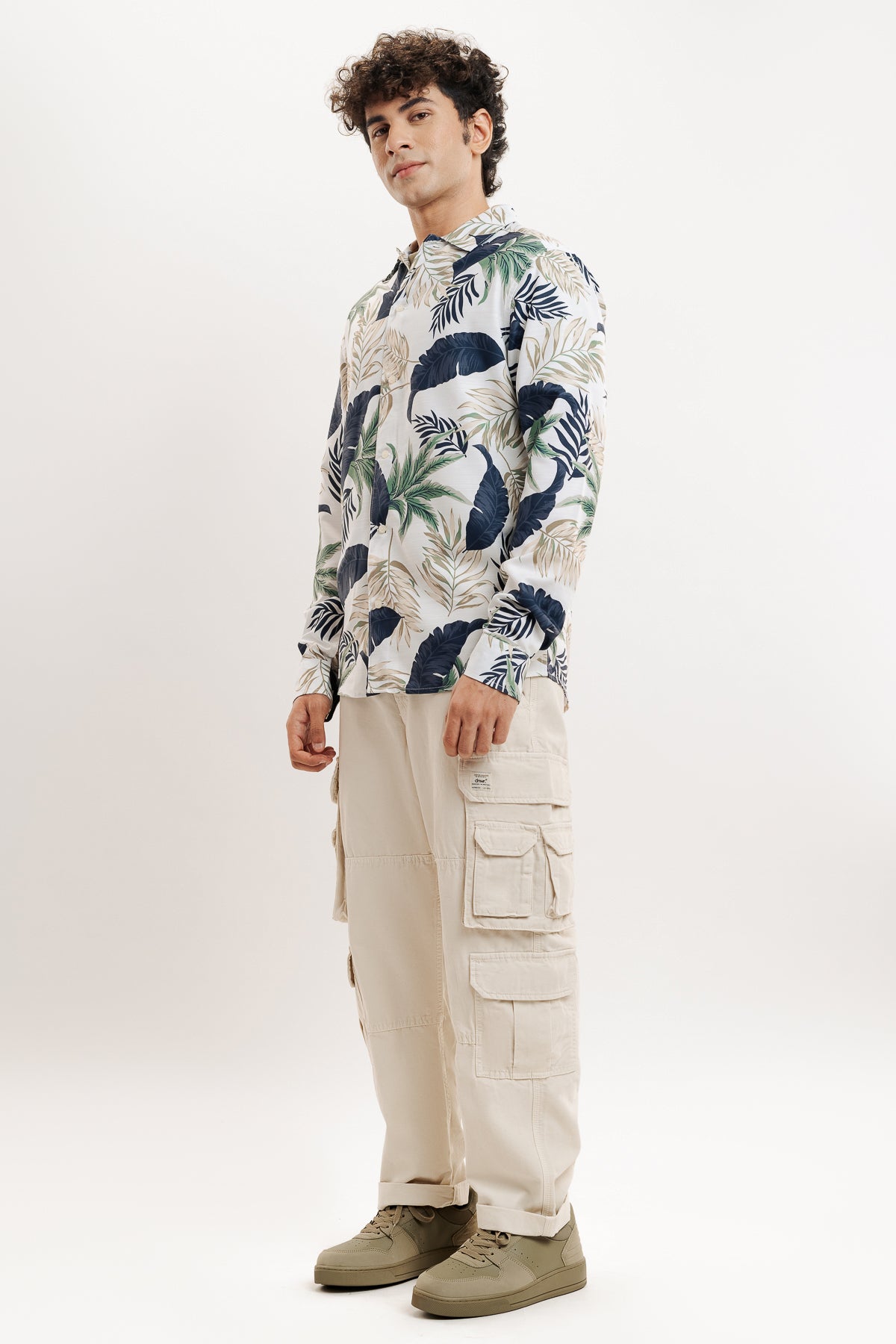 Leafy Oasis Full Sleeves Men's Shirt