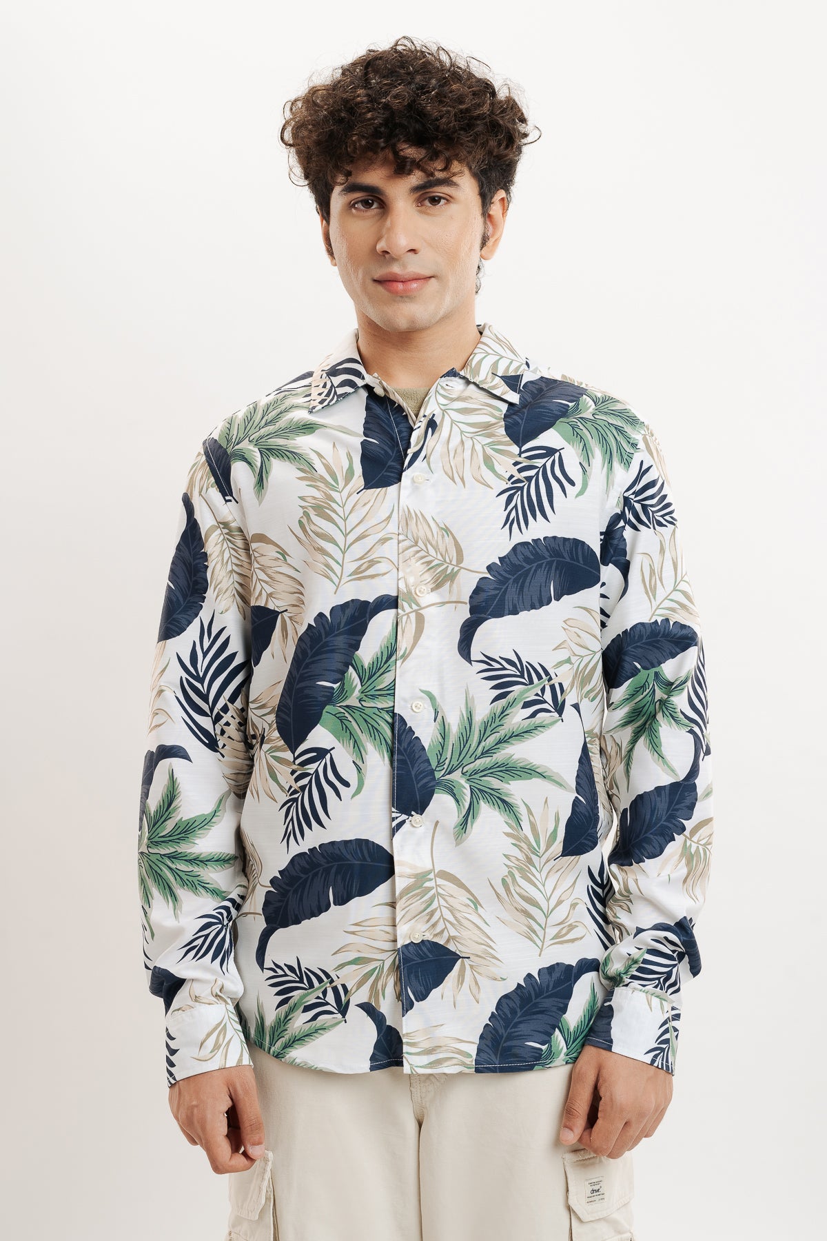 Leafy Oasis Full Sleeves Men's Shirt