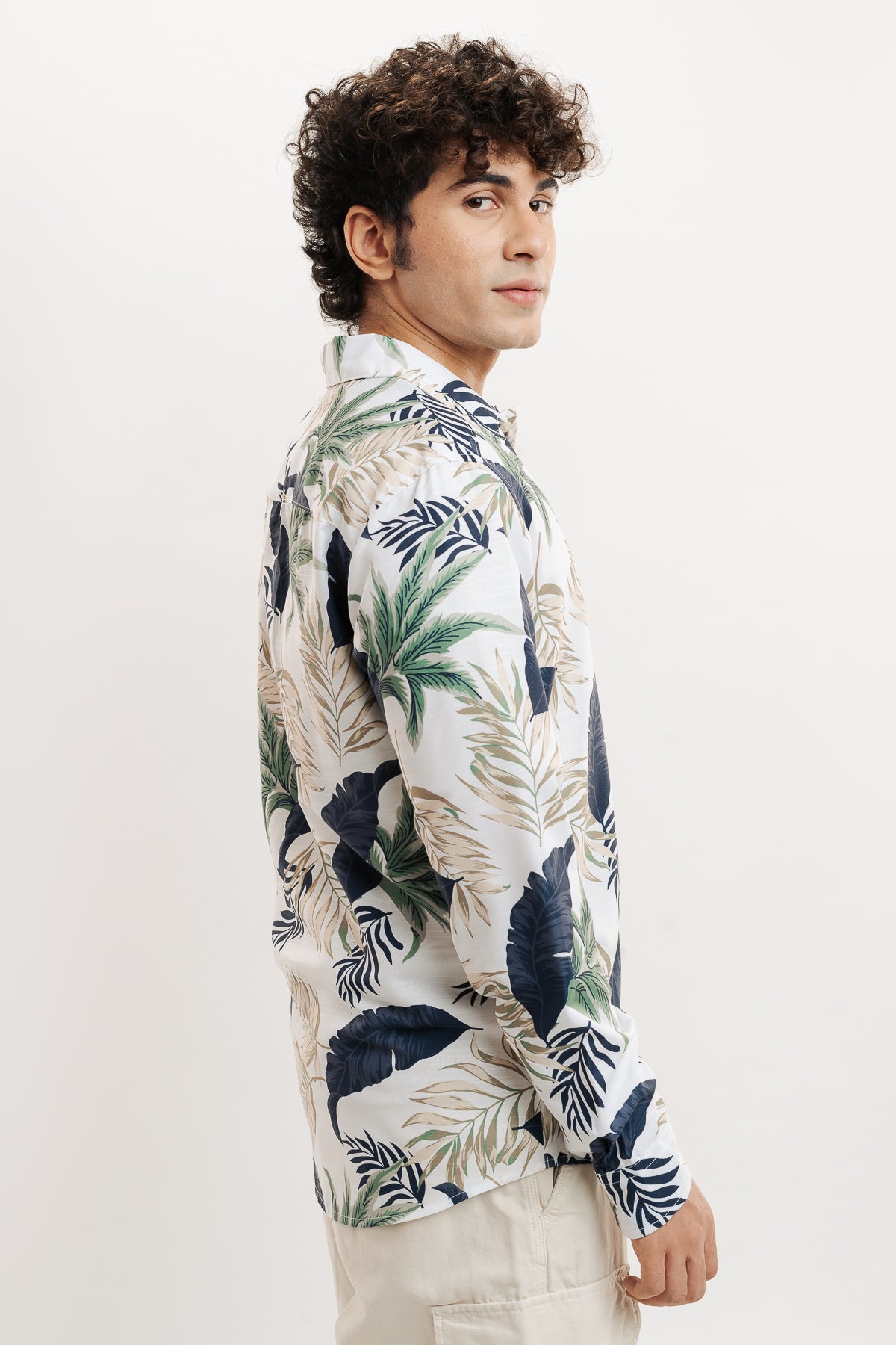 Leafy Oasis Full Sleeves Men's Shirt