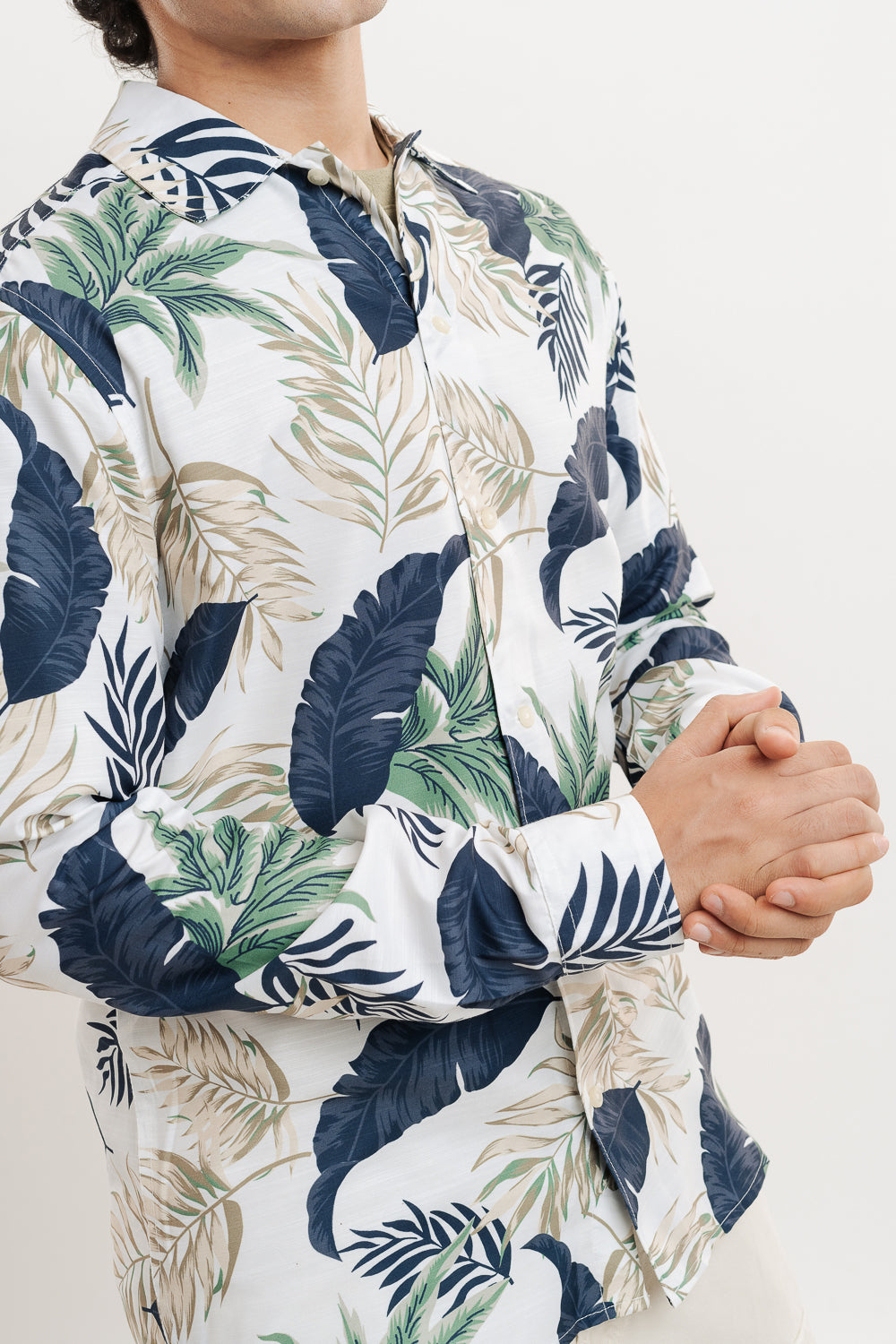 Leafy Oasis Full Sleeves Men's Shirt