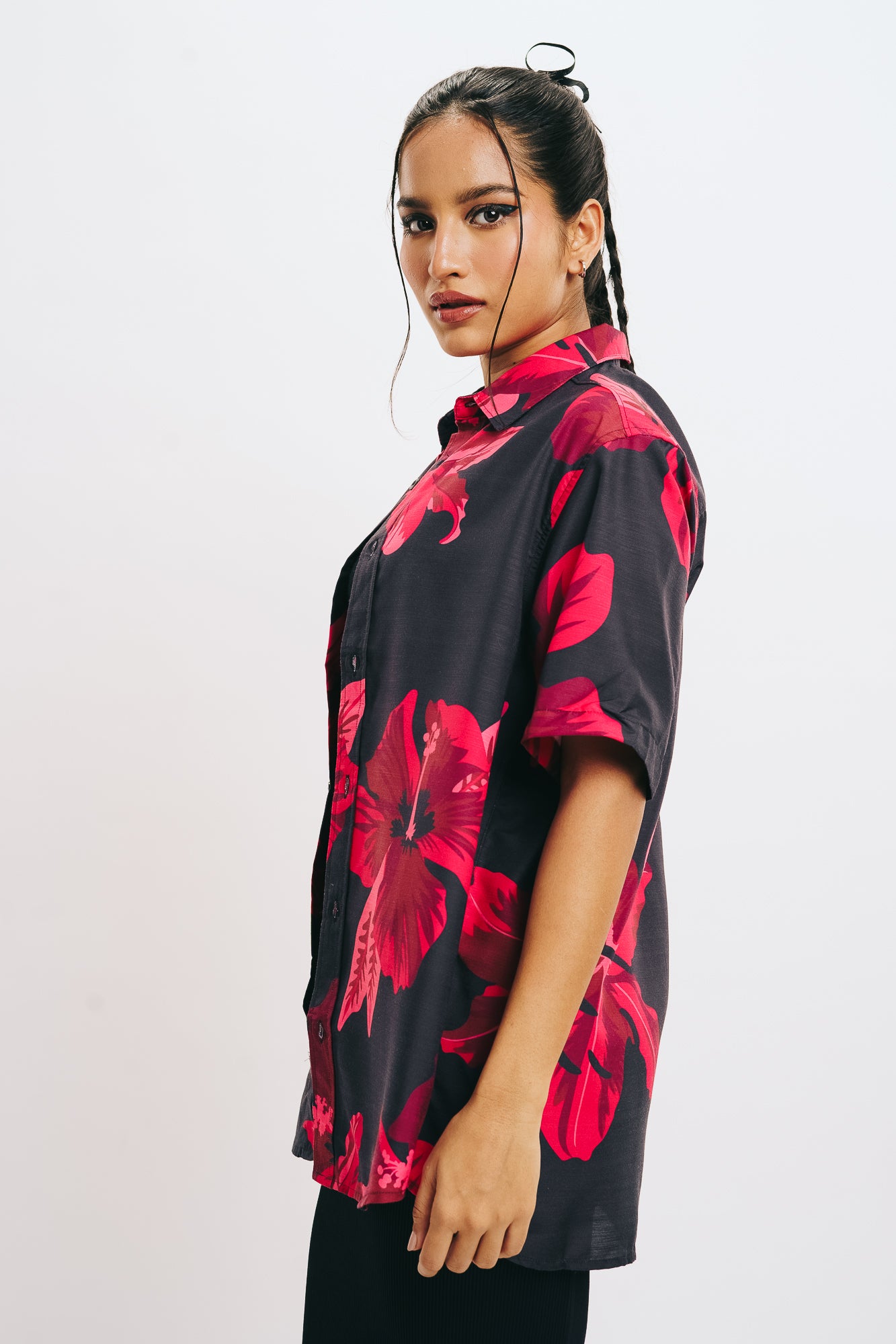 Women's Hibiscus Print Shirt