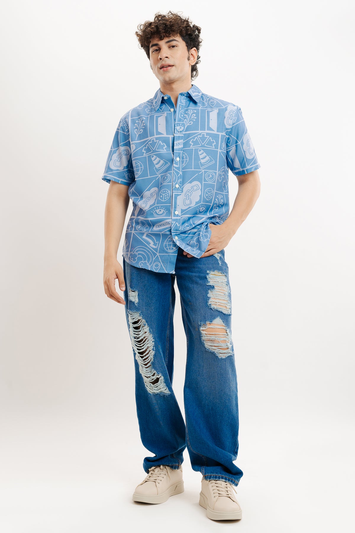 Playful Print Men's Resort Shirt