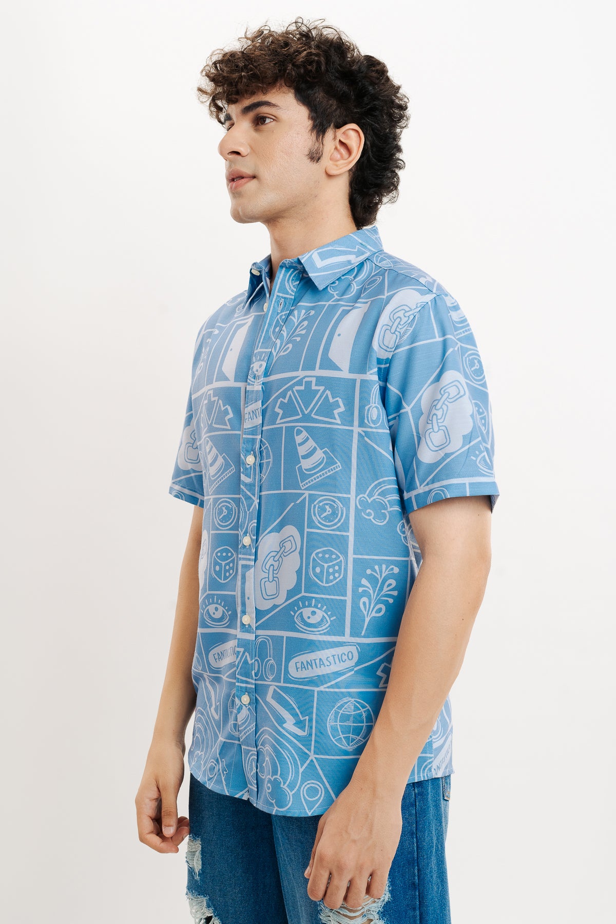 Playful Print Men's Resort Shirt