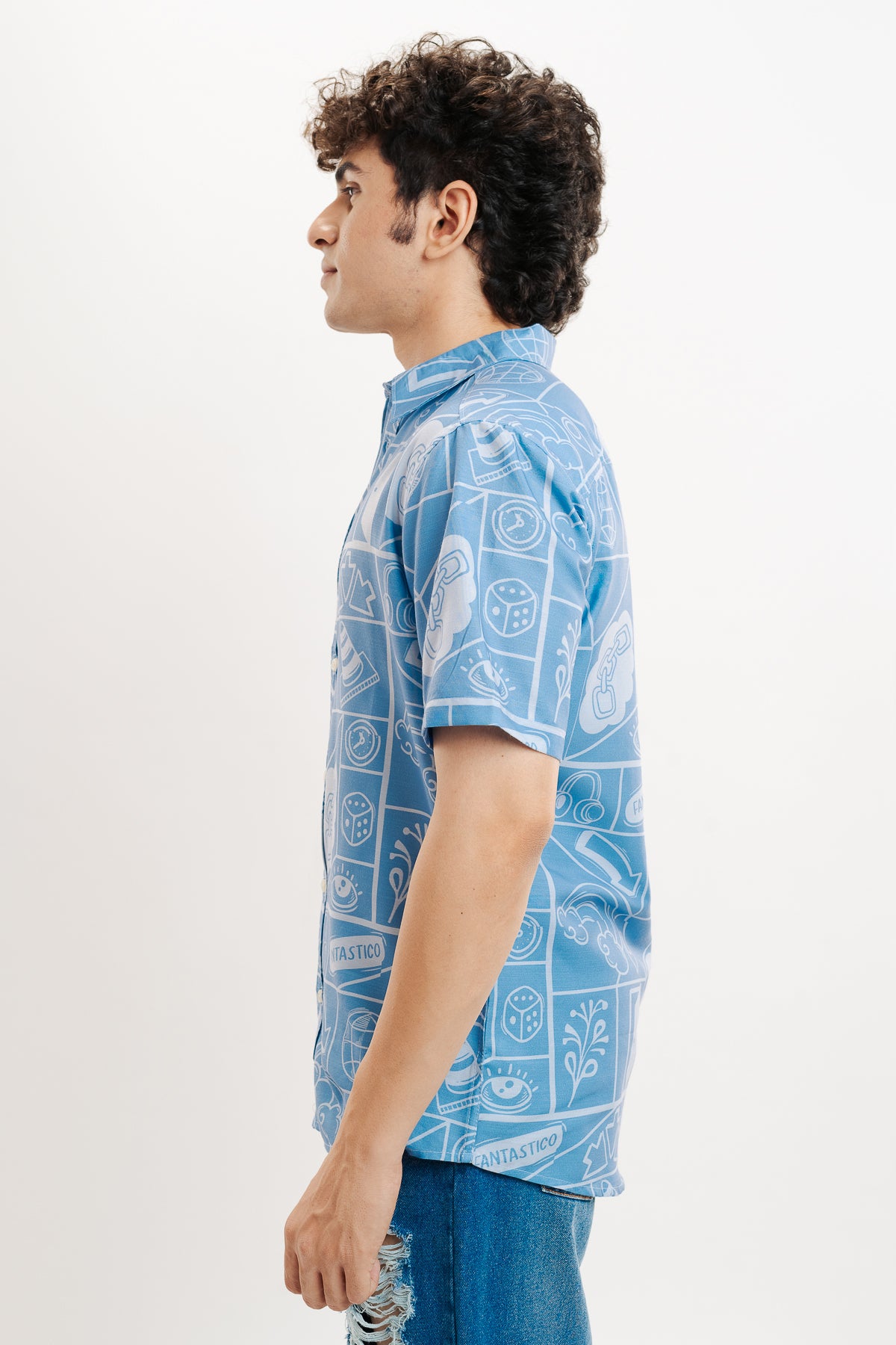 Playful Print Men's Resort Shirt