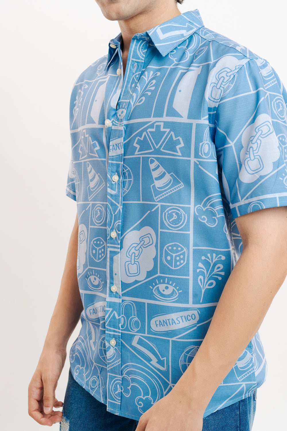 Playful Print Men's Resort Shirt