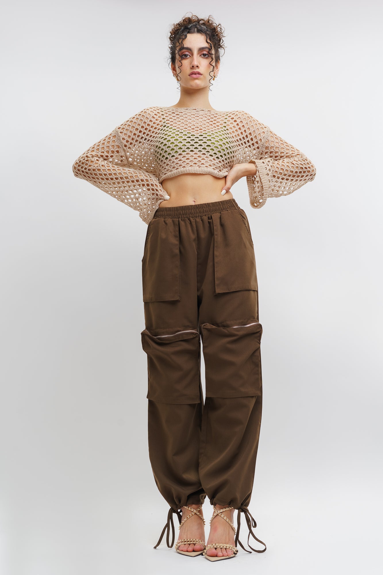 BROWN CARGO TROUSERS