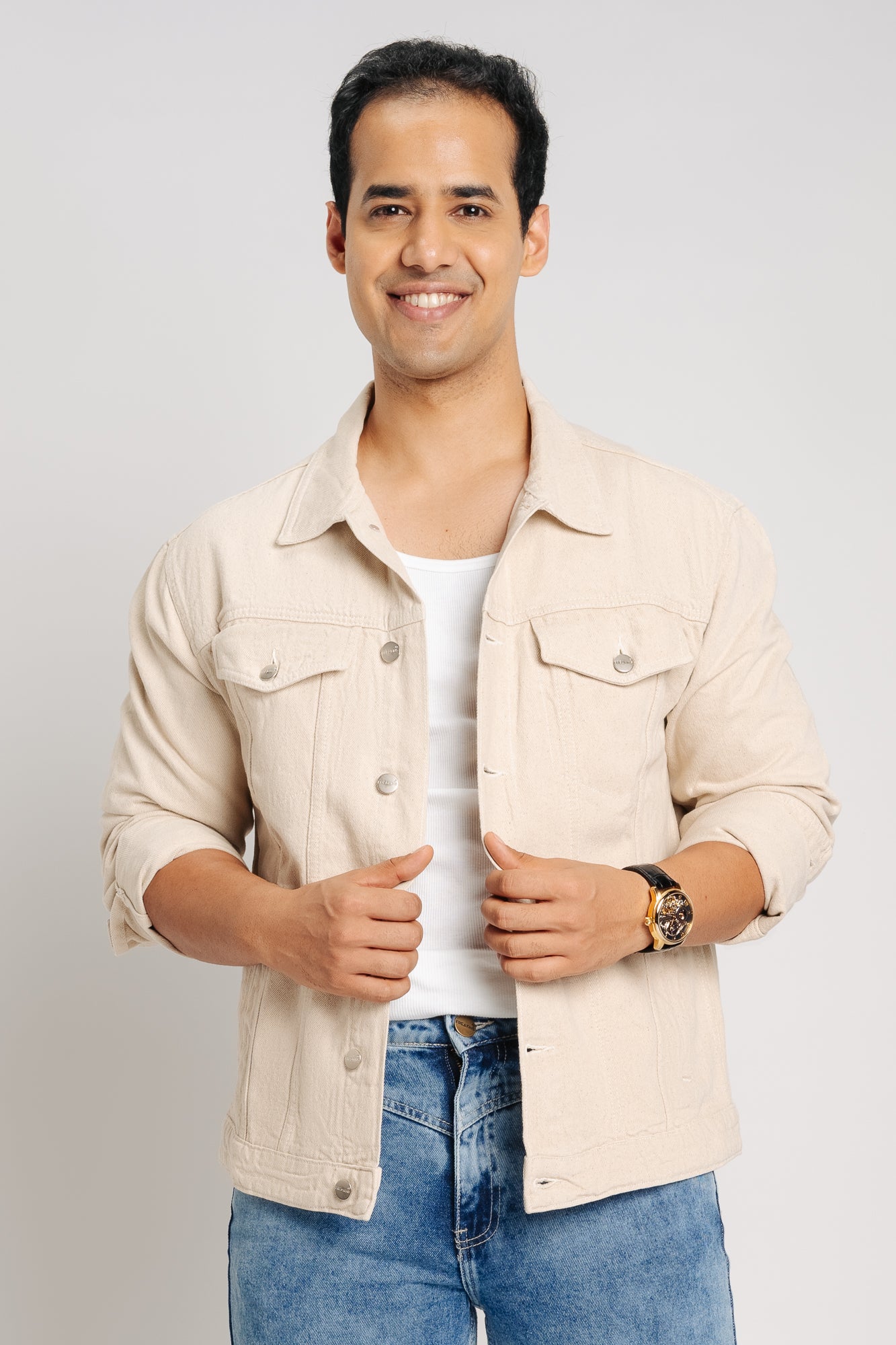 Buy Skenjel Men Dark Green Self Design Denim Jacket Online at Best Prices  in India - JioMart.